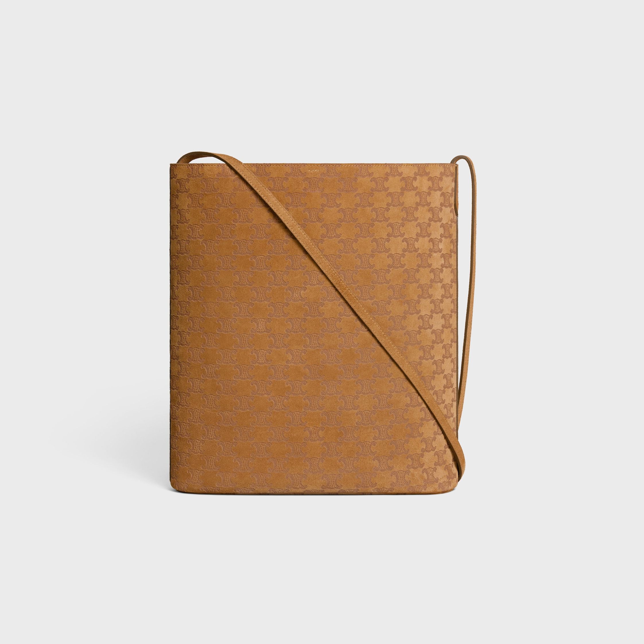 Celine BUCKET IN SUEDE CALFSKIN WITH TRIOMPHE ALL OVER havana Size ONE SIZE - 3 Thumbnail