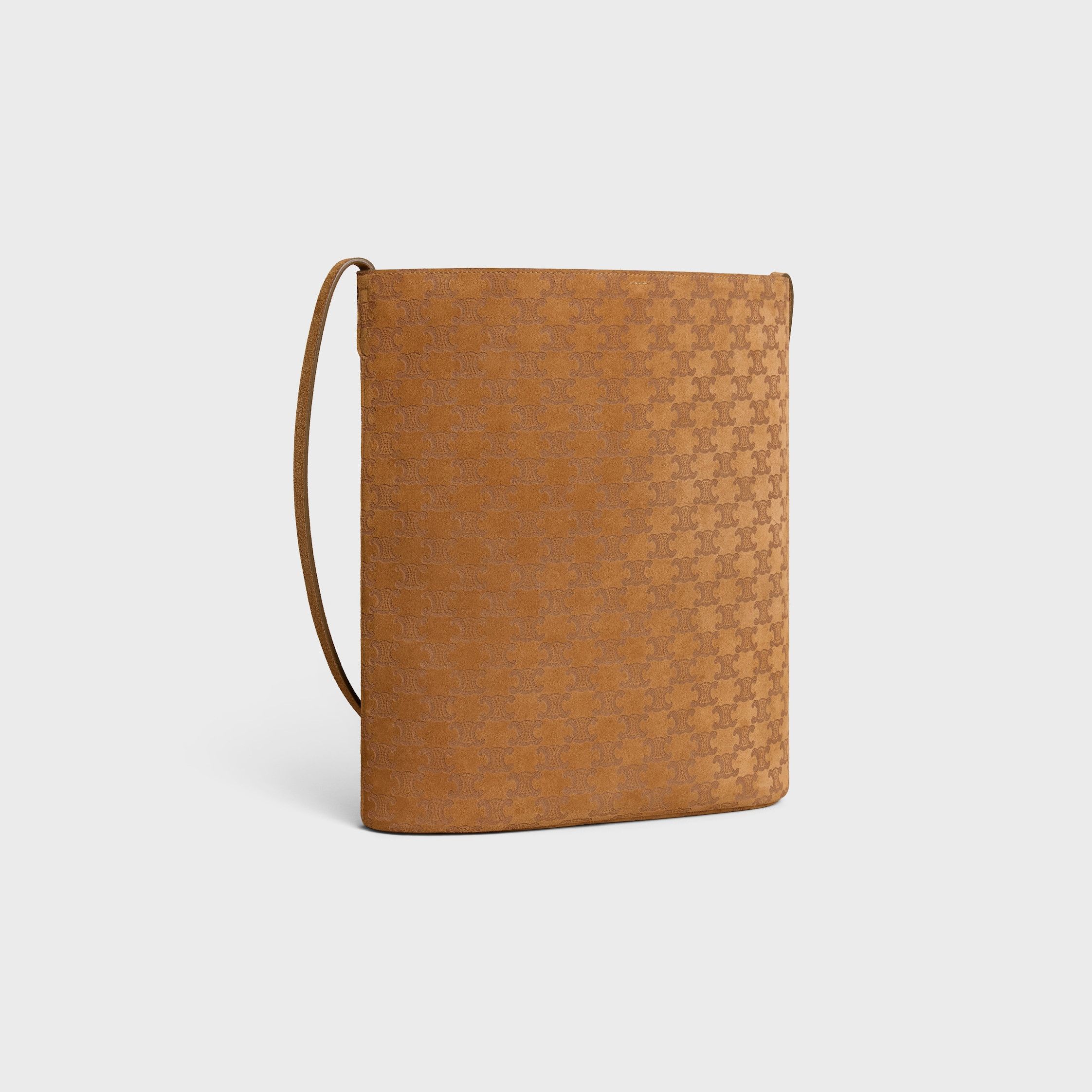 Celine BUCKET IN SUEDE CALFSKIN WITH TRIOMPHE ALL OVER havana Size ONE SIZE - 2 Thumbnail