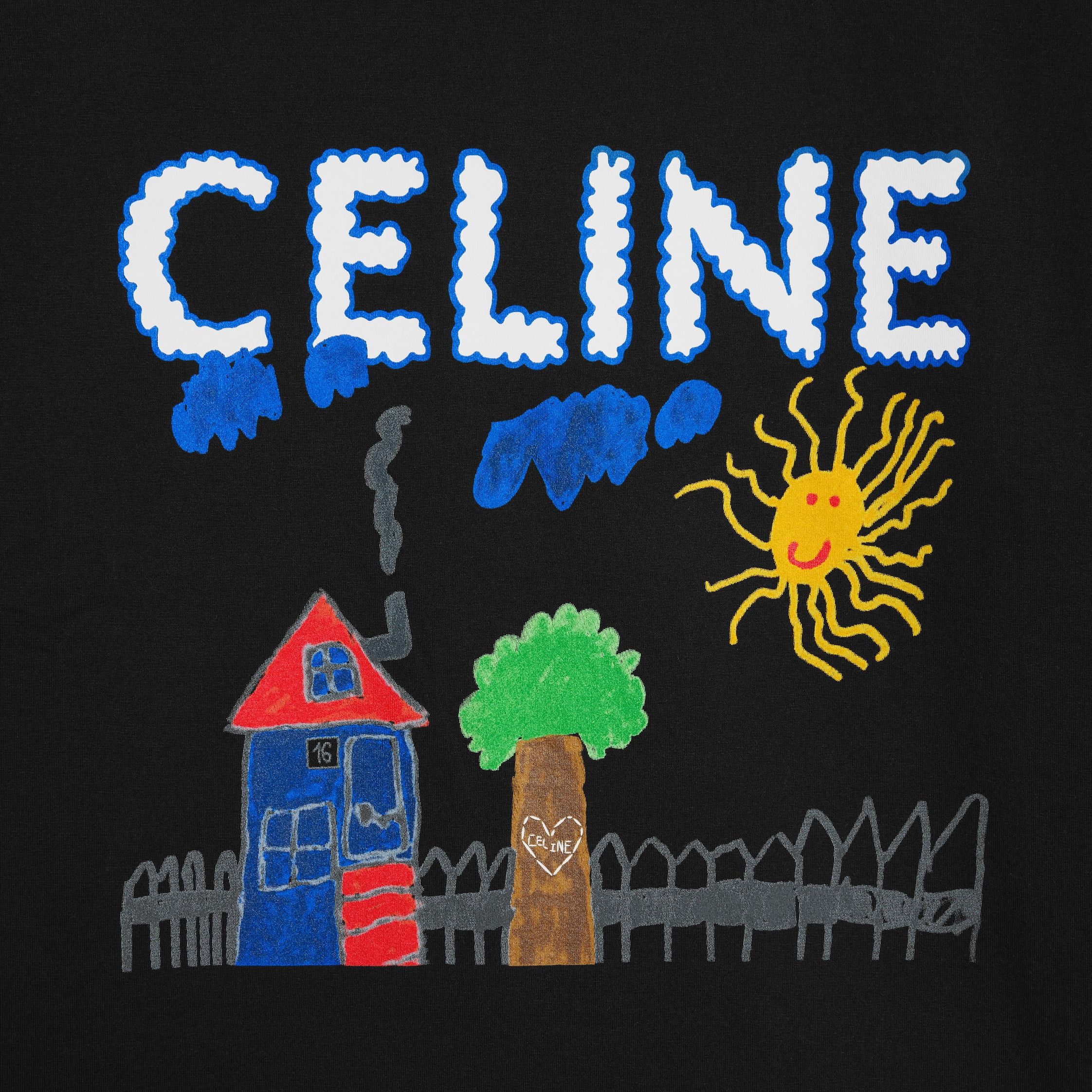 Celine REGULAR T-SHIRT IN COTTON JERSEY black/multicolor Size US XL / EU 56 / 4 - 4 Thumbnail