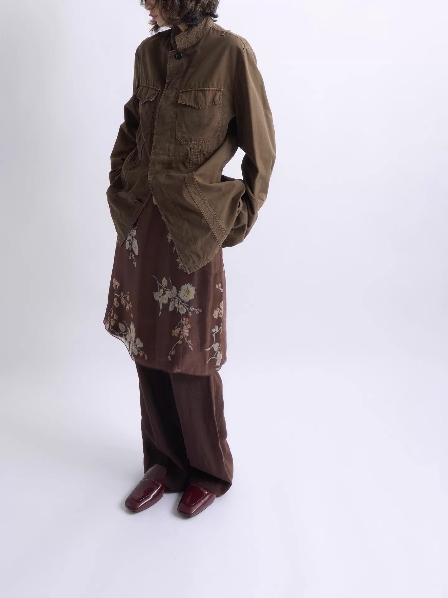 Jil Sander Brown Lightweight Button-Front Jacket Size S Size US S / EU 44-46 / 1 - 5 Thumbnail