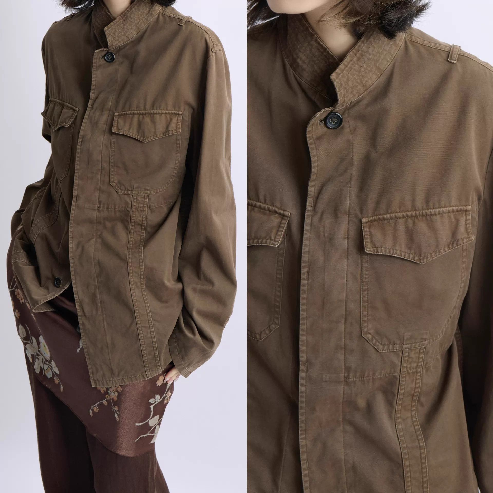Jil Sander Brown Lightweight Button-Front Jacket Size S Size US S / EU 44-46 / 1 - 3 Thumbnail