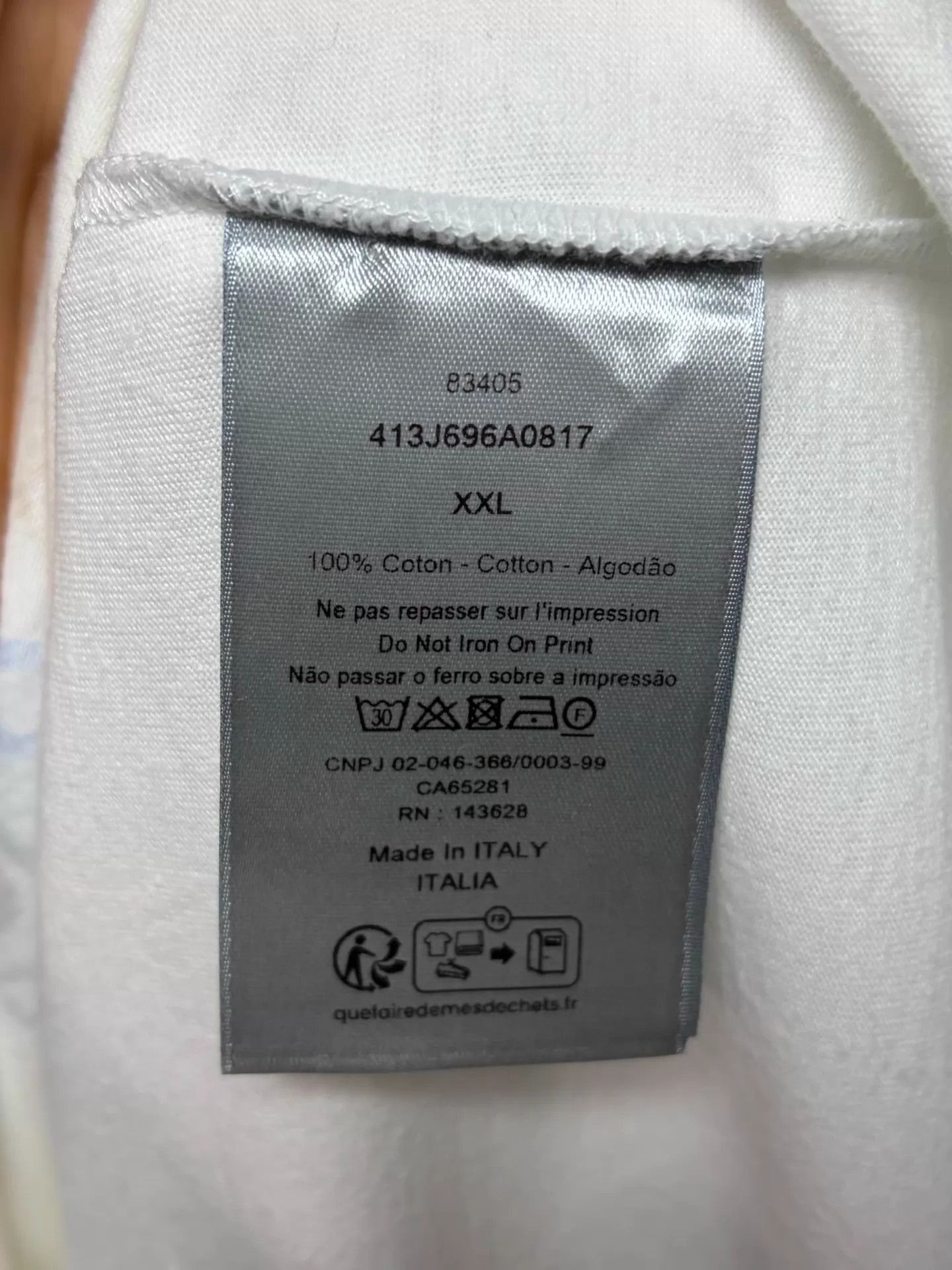 Dior White Short-Sleeve T-Shirt with Rainbow Text Print Size US XXL / EU 58 / 5 - 4 Thumbnail
