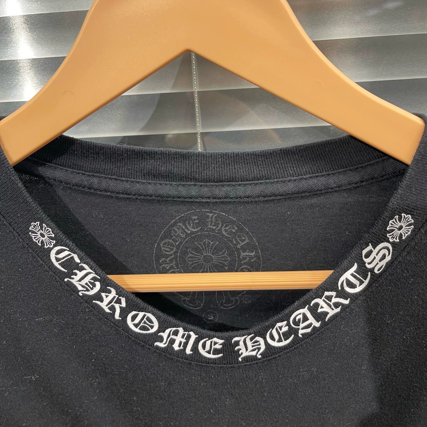 Chrome Hearts Black Long Sleeve Shirt with Text Details Size US S / EU 44-46 / 1 - 3 Thumbnail