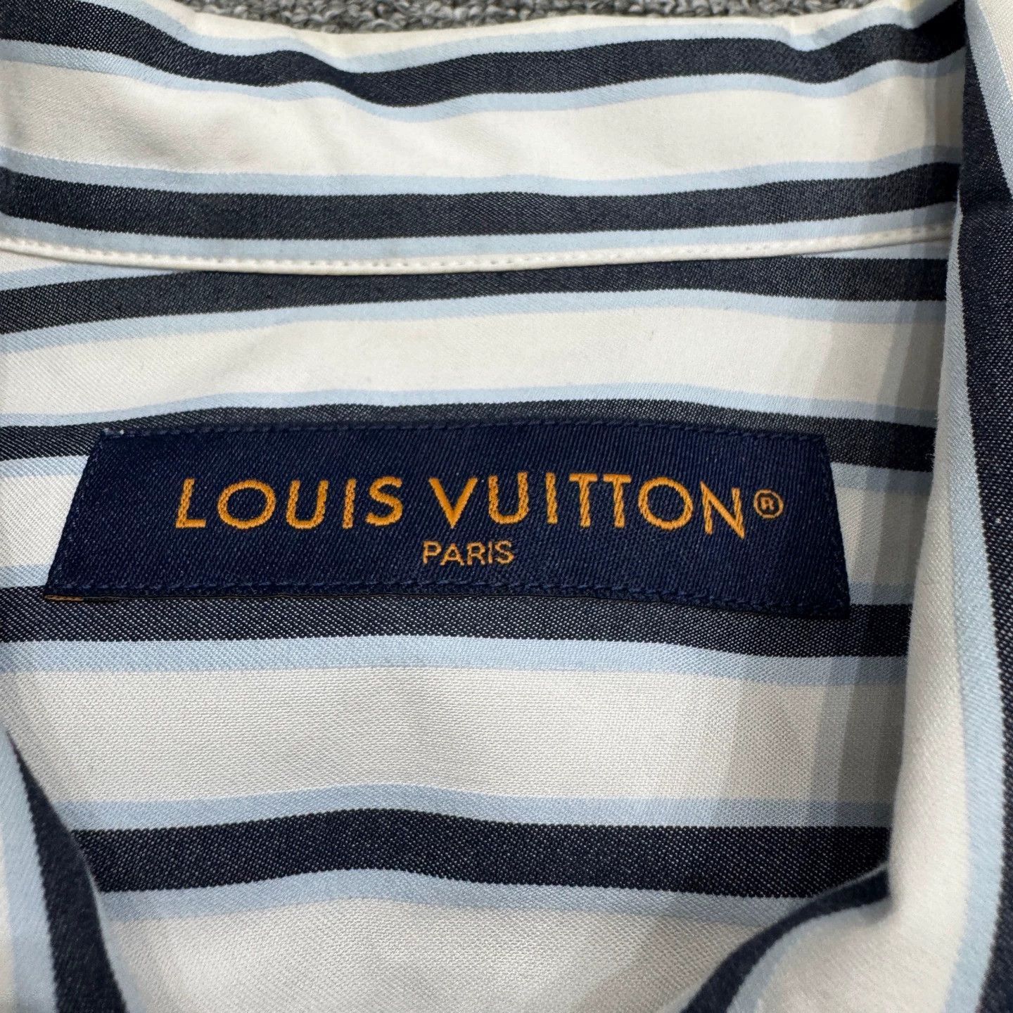 Louis Vuitton Striped Zip-Front Long Sleeve Shirt Size US S / EU 44-46 / 1 - 2 Thumbnail