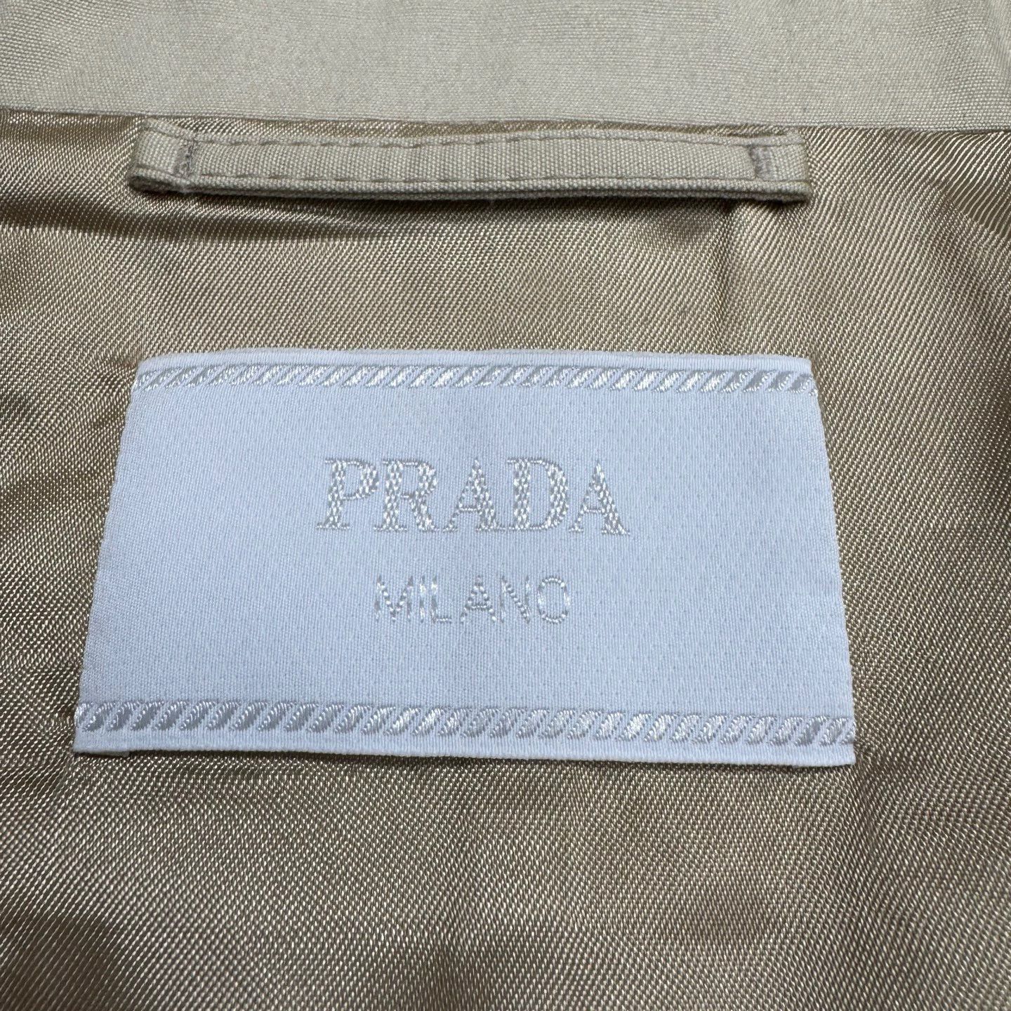 Prada Beige Multi Graphic Print Long Coat Size US M / EU 48-50 / 2 - 2 Thumbnail