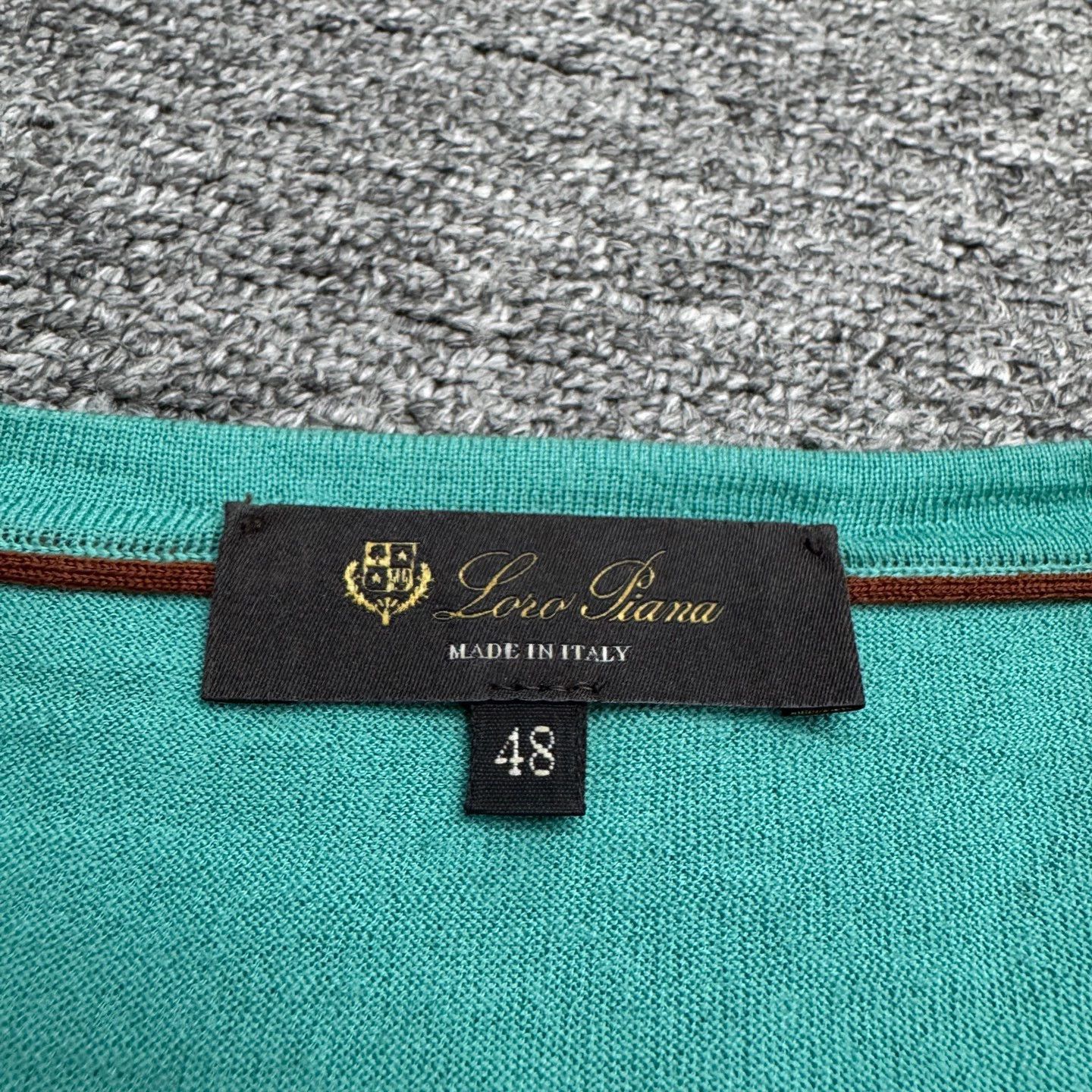 Loro Piana Blue Short-Sleeve Crewneck Shirt Size US M / EU 48-50 / 2 - 2 Thumbnail