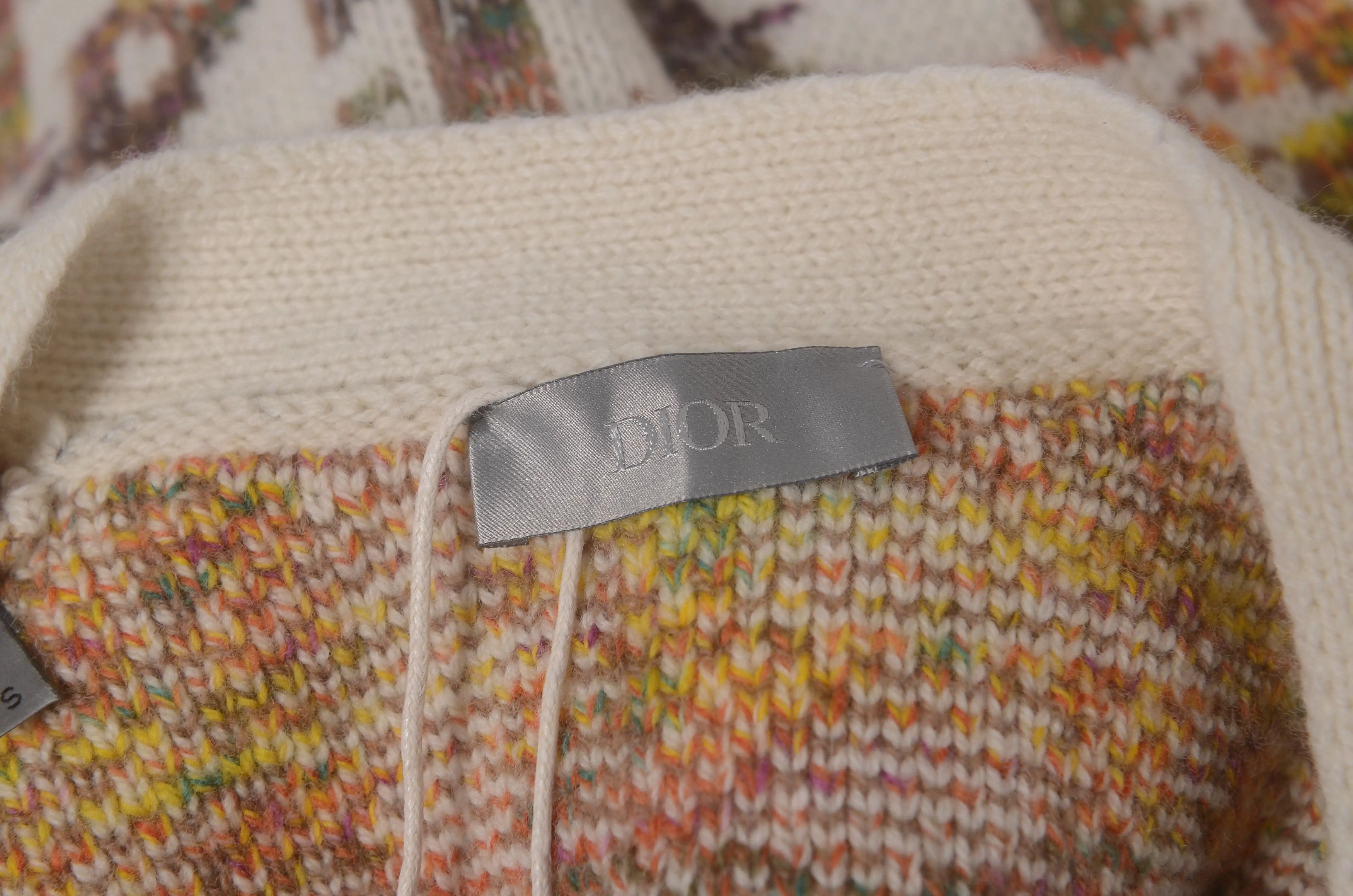 Dior Dior Cream Monogram Knitted Coat Size S / US 4 / IT 40 - 3 Thumbnail
