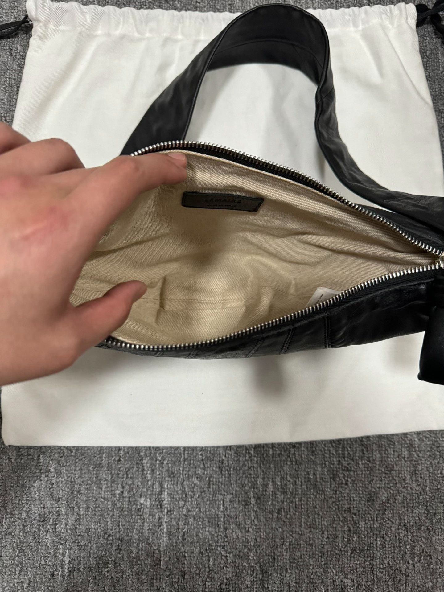 Lemaire Black Lemaire Small Horn Bag Size ONE SIZE - 9 Thumbnail