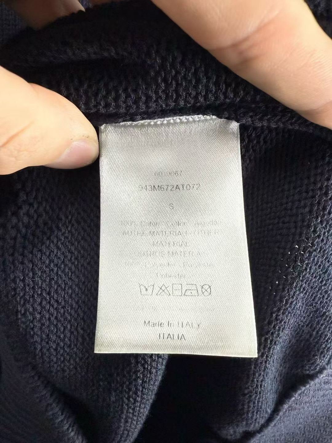 Dior Dior Navy Oblique Arm Ribbon Knit Sweater Size US S / EU 44-46 / 1 - 4 Thumbnail