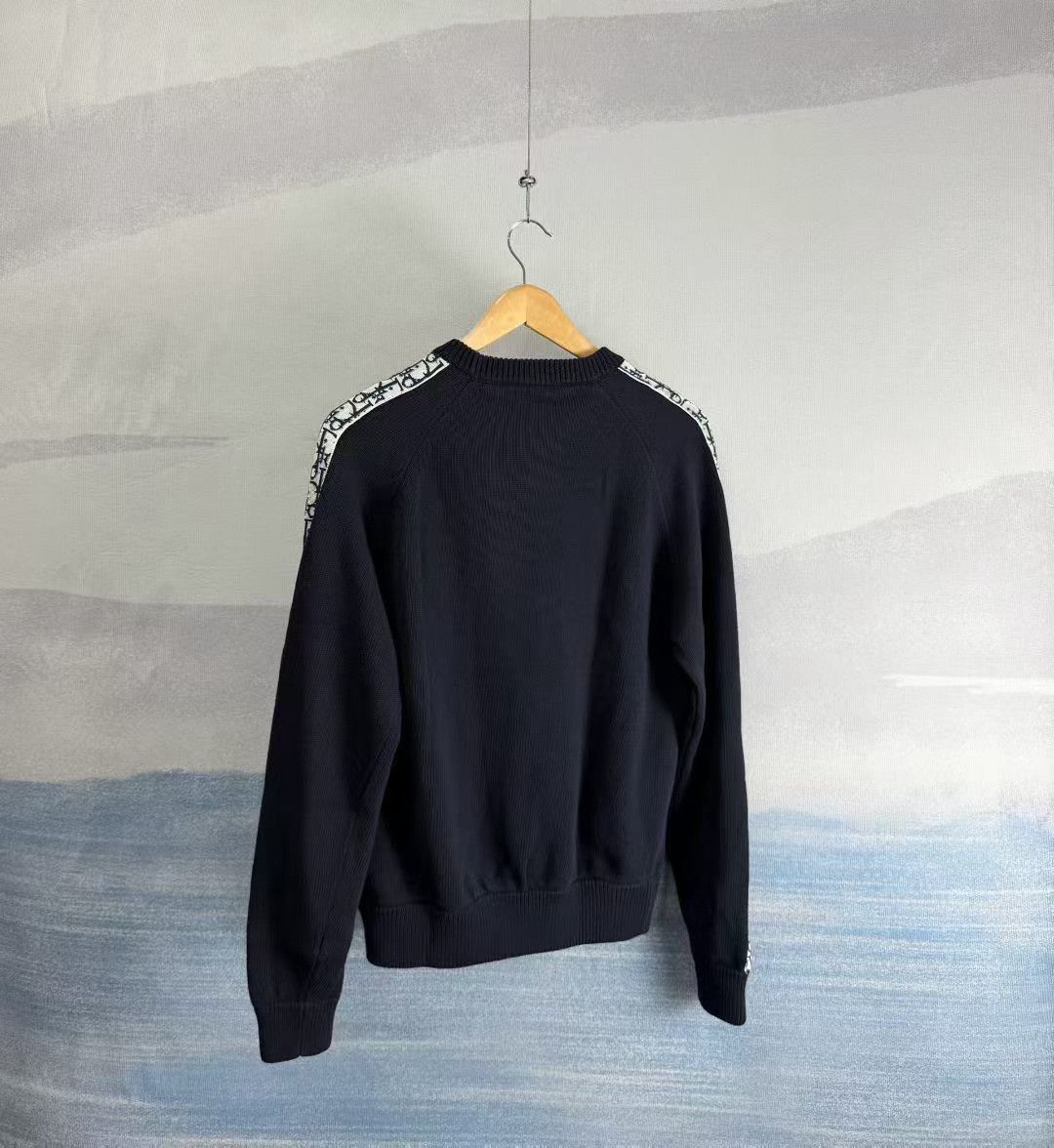 Dior Dior Navy Oblique Arm Ribbon Knit Sweater Size US S / EU 44-46 / 1 - 3 Thumbnail