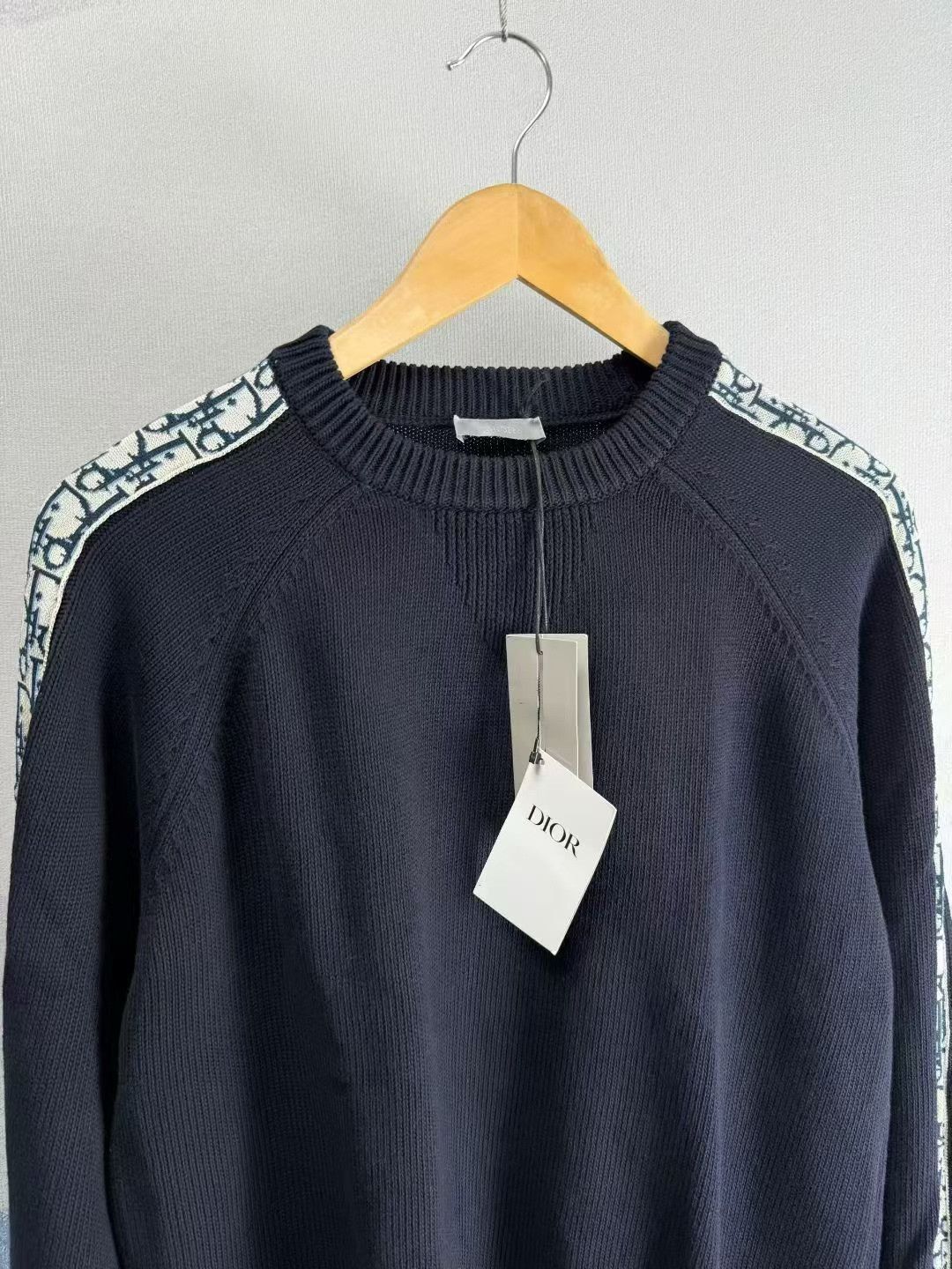 Dior Dior Navy Oblique Arm Ribbon Knit Sweater Size US S / EU 44-46 / 1 - 2 Thumbnail