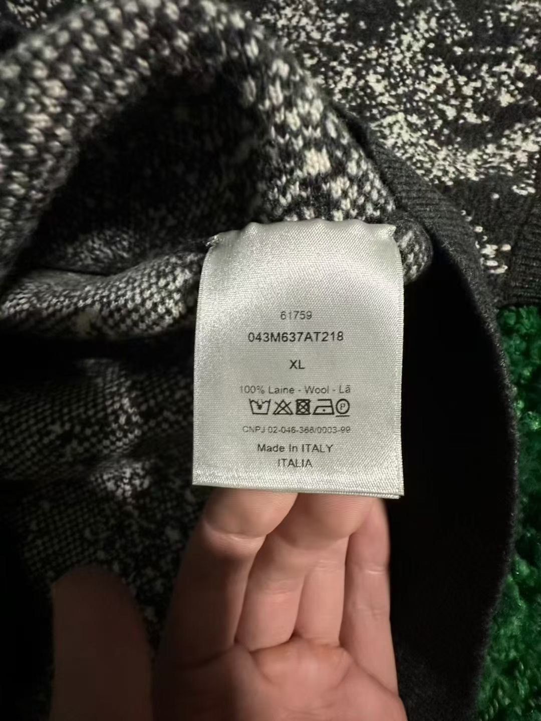 Dior Dior Black Snowflake Pattern Sweater Size US XL / EU 56 / 4 - 4 Thumbnail