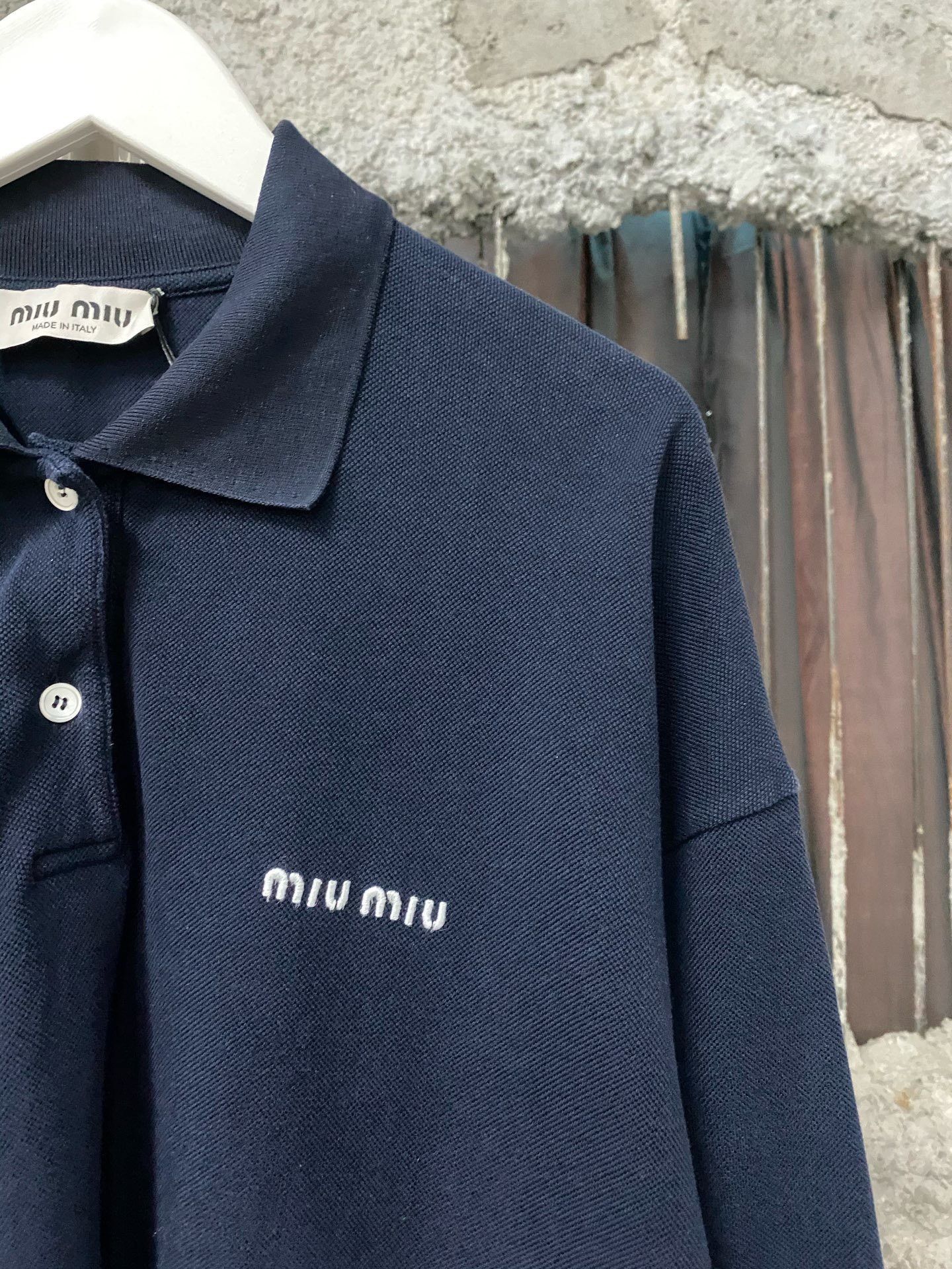 Miu Miu Miumiu Navy Long-Sleeve Polo Size M / US 6-8 / IT 42-44 - 5 Thumbnail