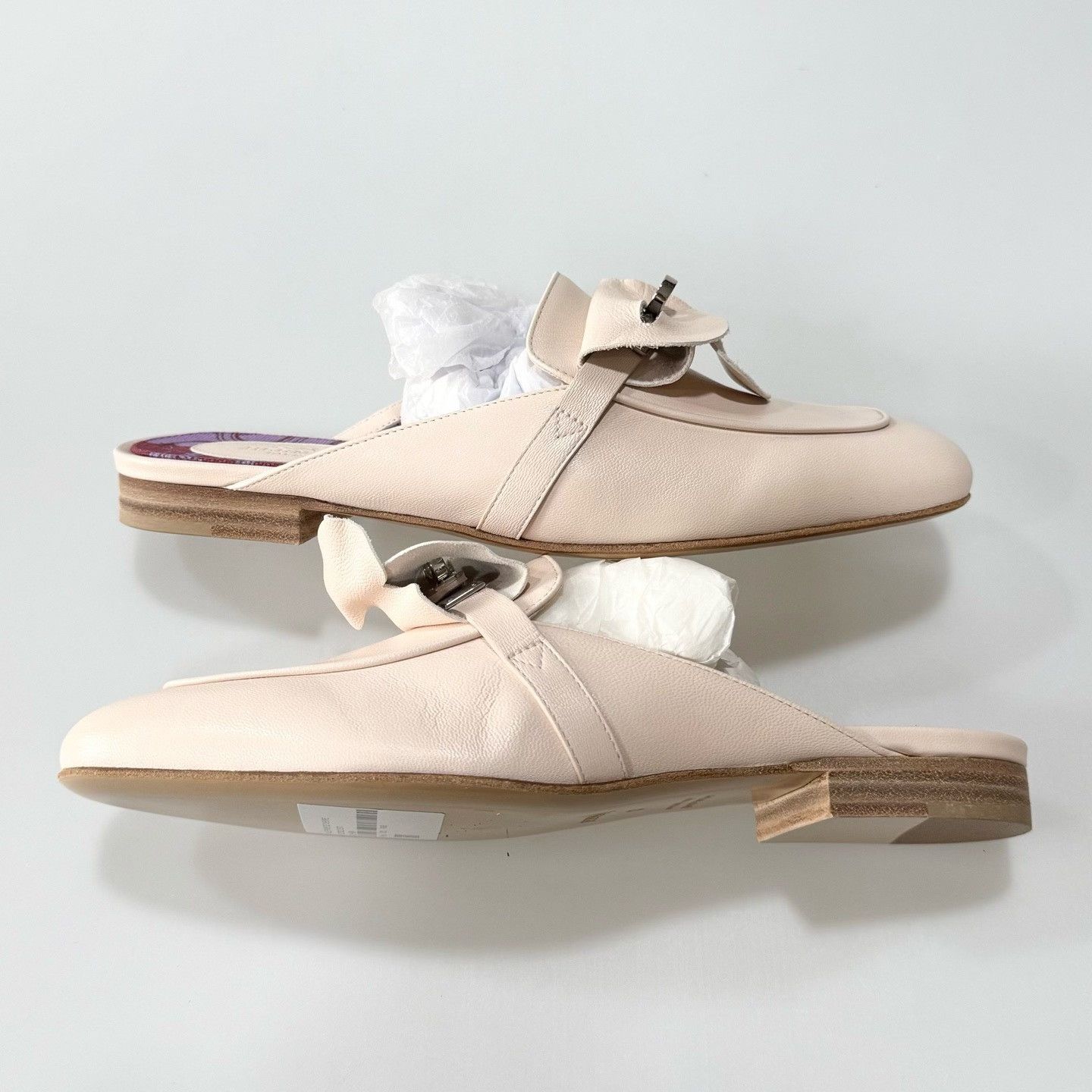 Hermes Hermes Kelly Nude Pink Mules Silver Buckle Size US 6 / IT 36 - 2 Thumbnail