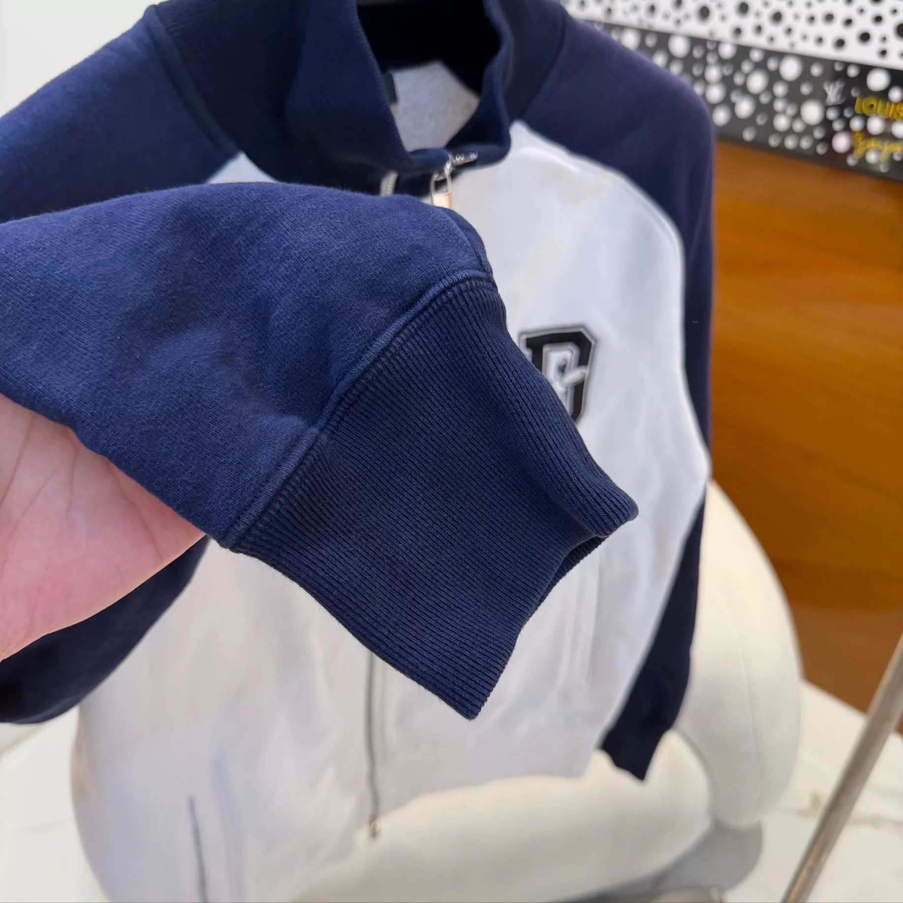 Dior DIOR White Blue Embroidered Logo Jacket Size US M / EU 48-50 / 2 - 3 Thumbnail