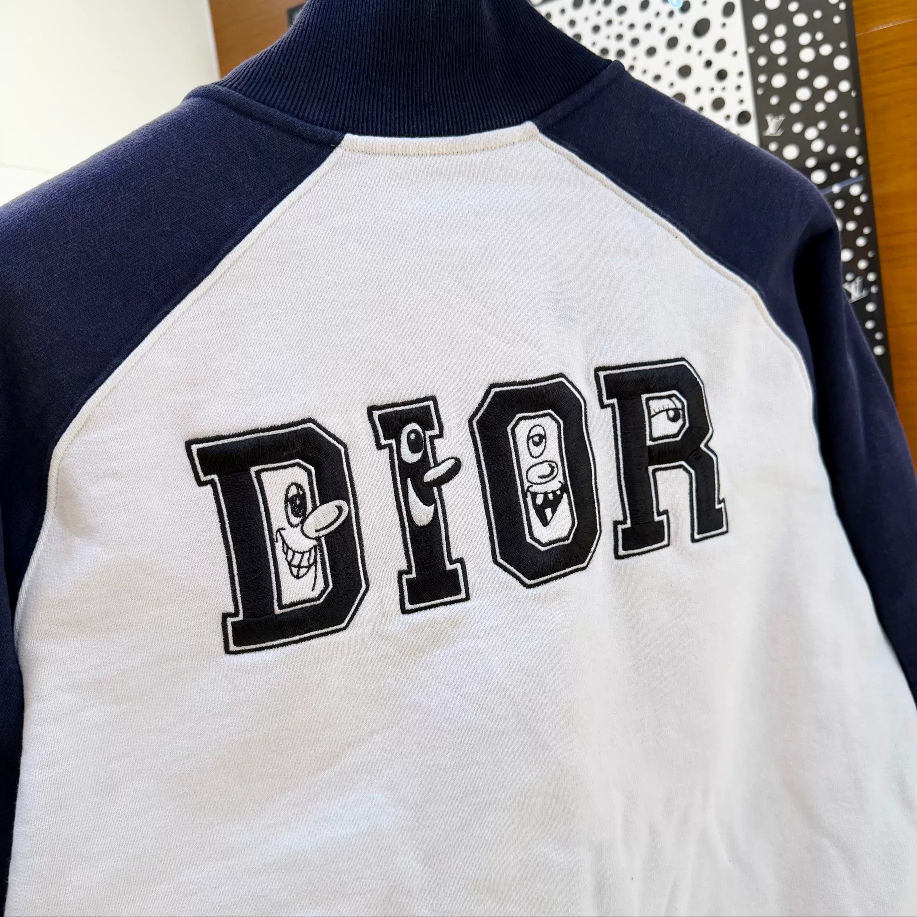 Dior DIOR White Blue Embroidered Logo Jacket Size US M / EU 48-50 / 2 - 5 Thumbnail