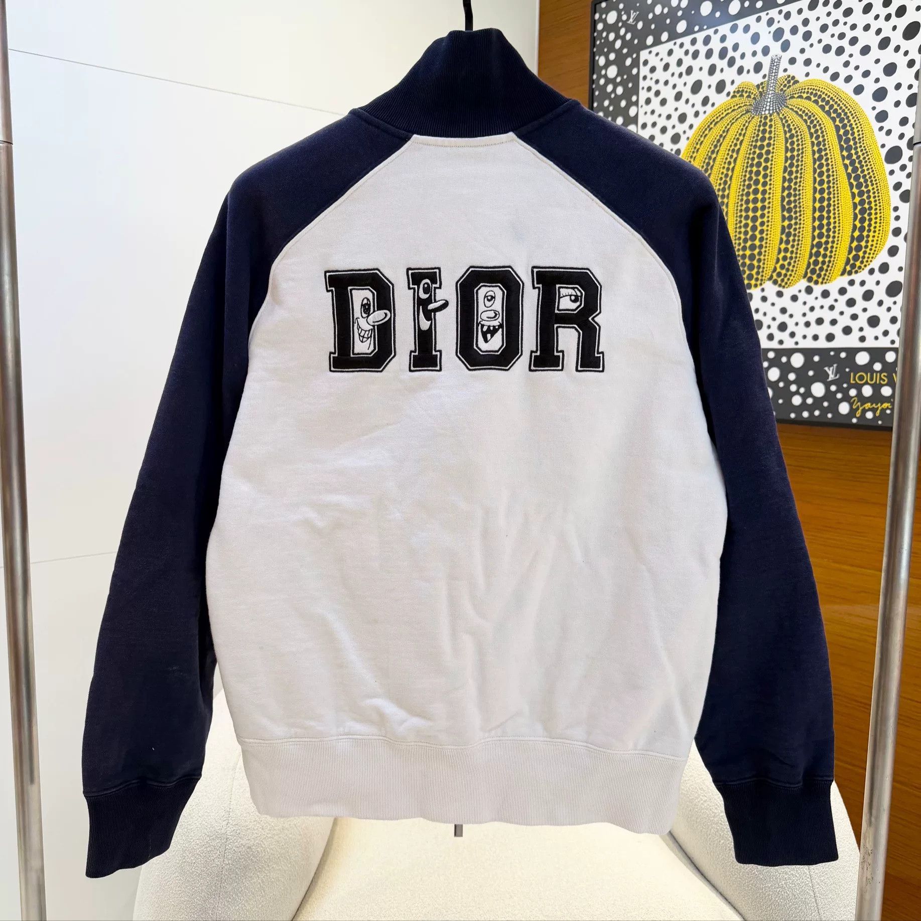 Dior DIOR White Blue Embroidered Logo Jacket Size US M / EU 48-50 / 2 - 4 Thumbnail