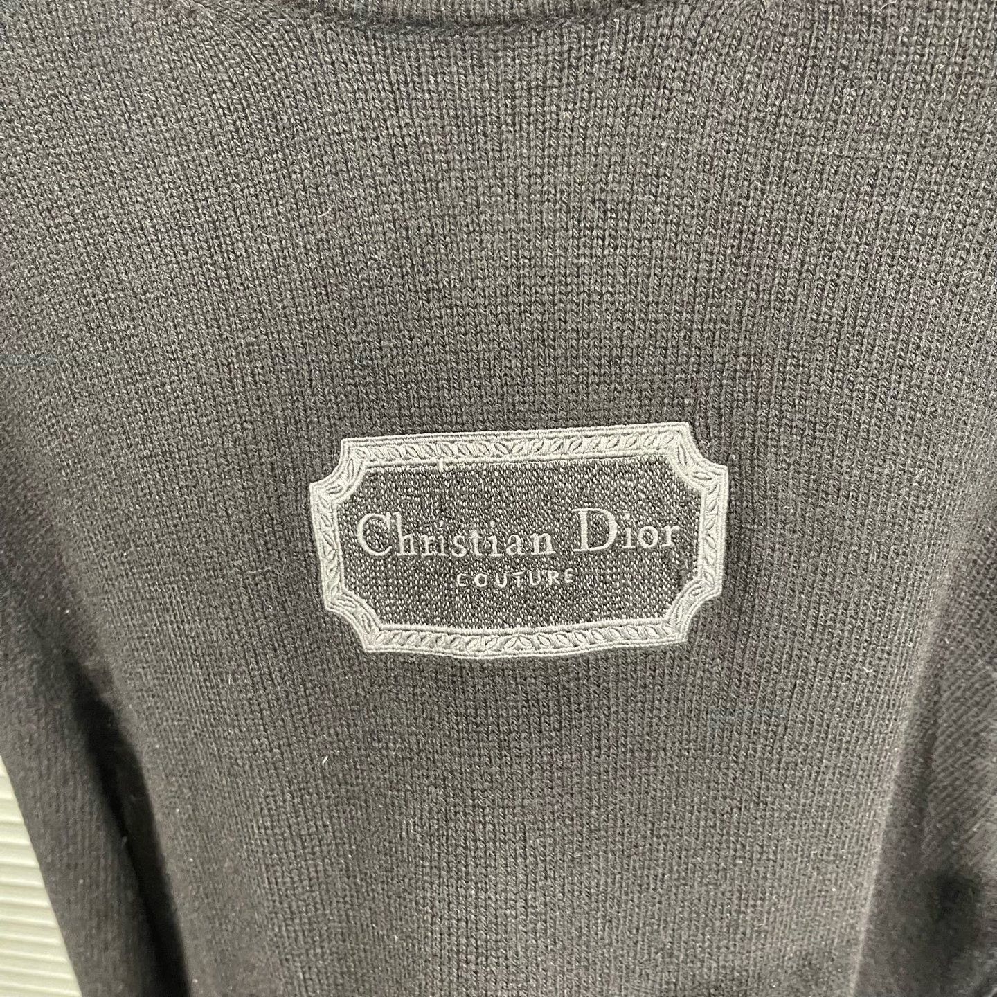 Dior Dior Black Knit Sweater with Nameplate Size US XXL / EU 58 / 5 - 4 Thumbnail