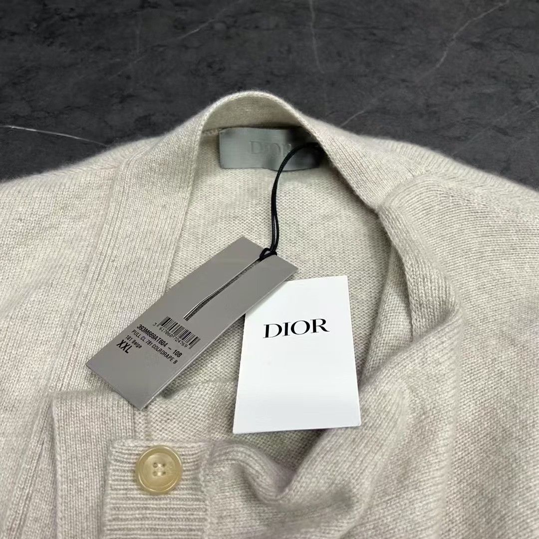 Dior Dior SS23 Beige High Neck Cardigan Size XXL / US 16-18 / IT 52-54 - 3 Thumbnail