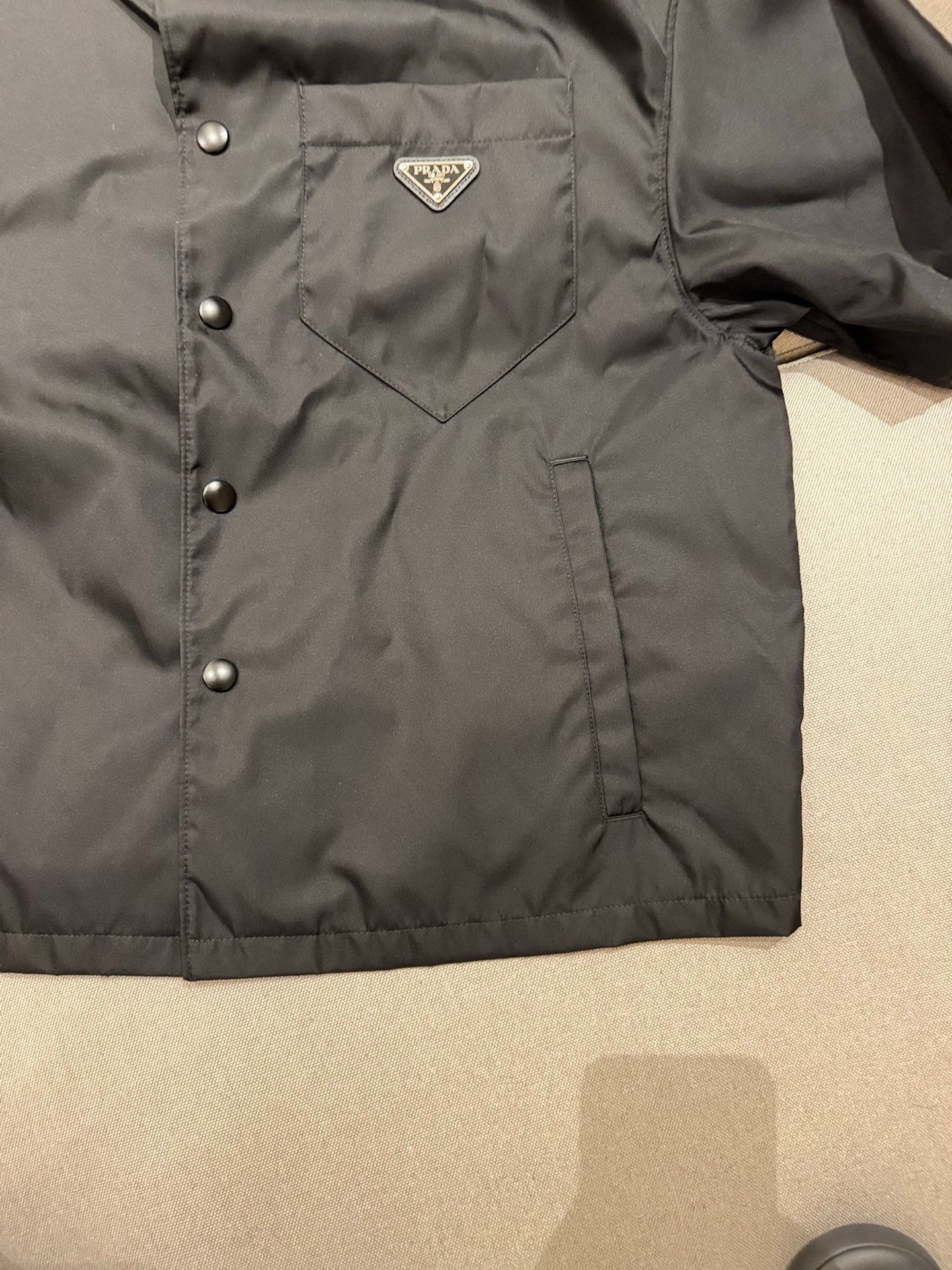 Prada Prada 26SS Black Nylon Short-Sleeve Shirt Size US S / EU 44-46 / 1 - 2 Thumbnail