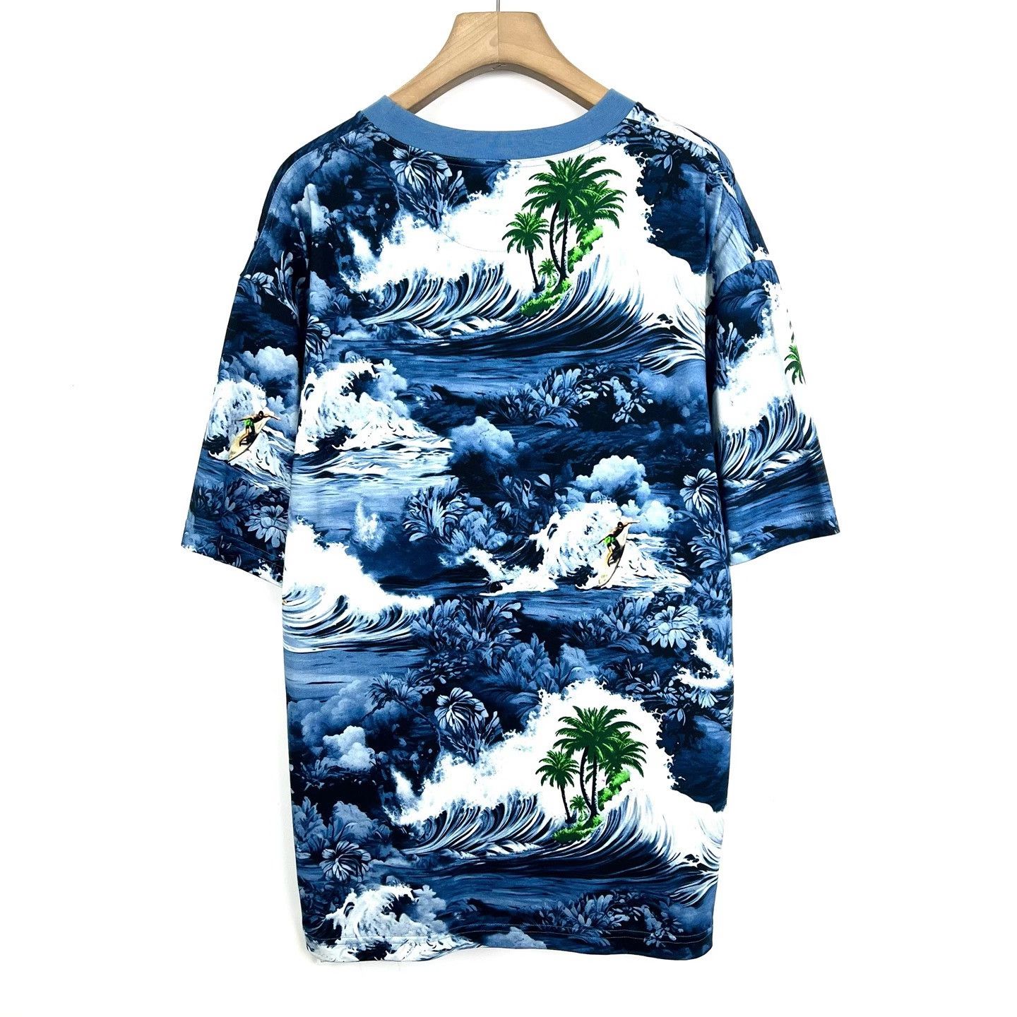 Louis Vuitton Louis Vuitton Blue Wave Print T-Shirt Size US XXL / EU 58 / 5 - 2 Thumbnail
