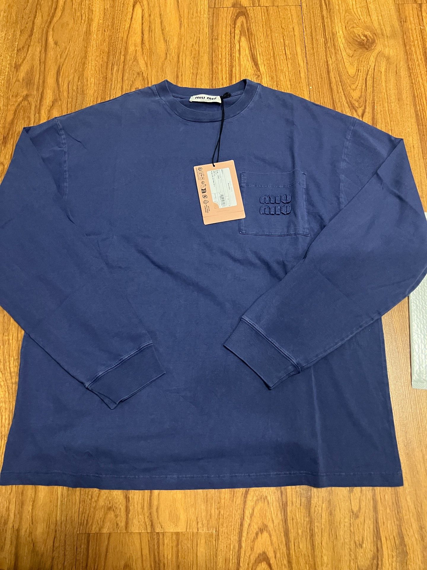 Miu Miu Miu Miu 25SS Blue Long-Sleeve T-Shirt Size XS / US 0-2 / IT 36-38 - 3 Thumbnail