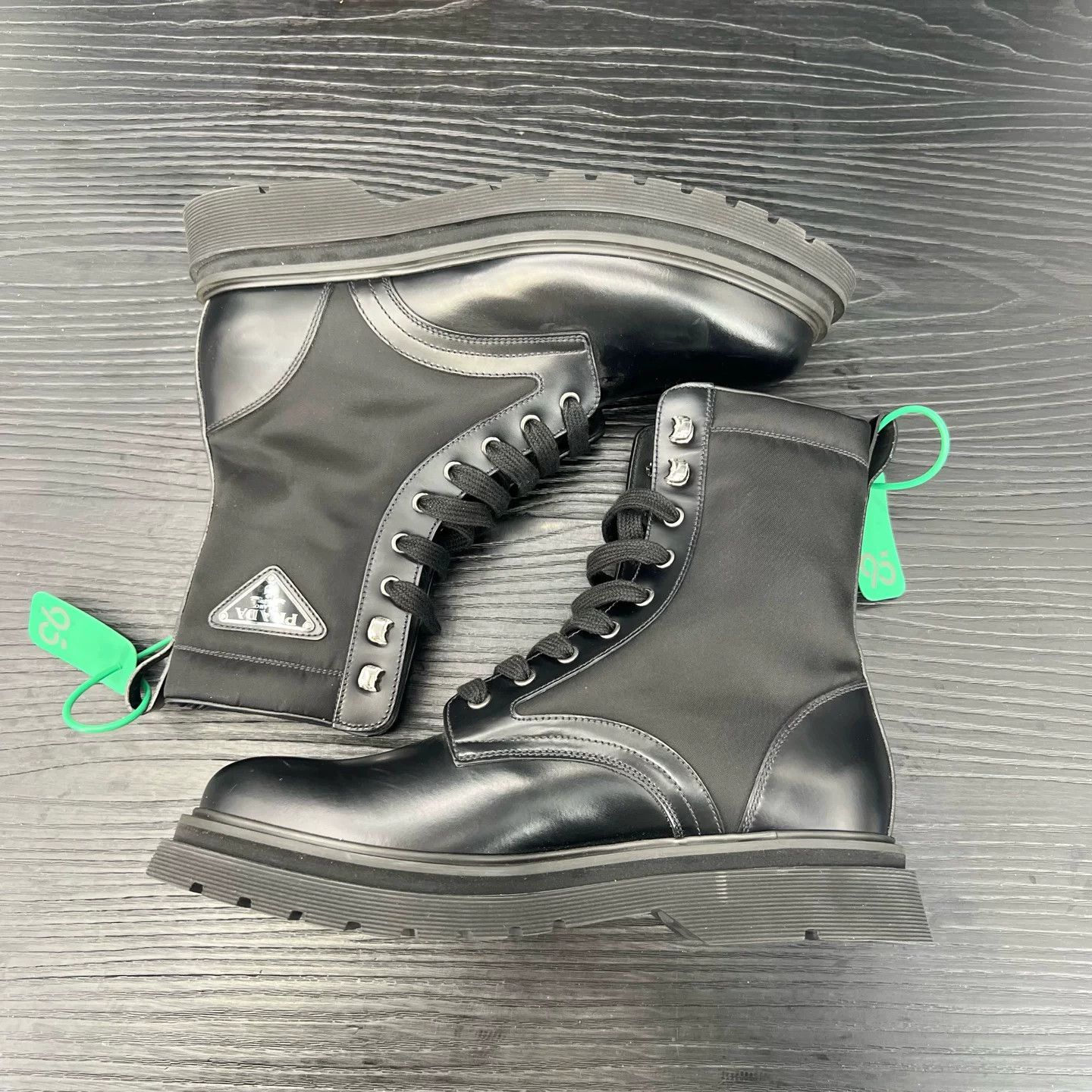 Prada Prada Black Martin Boots Triangle Logo Size US 8.5 / EU 41-42 - 7 Thumbnail