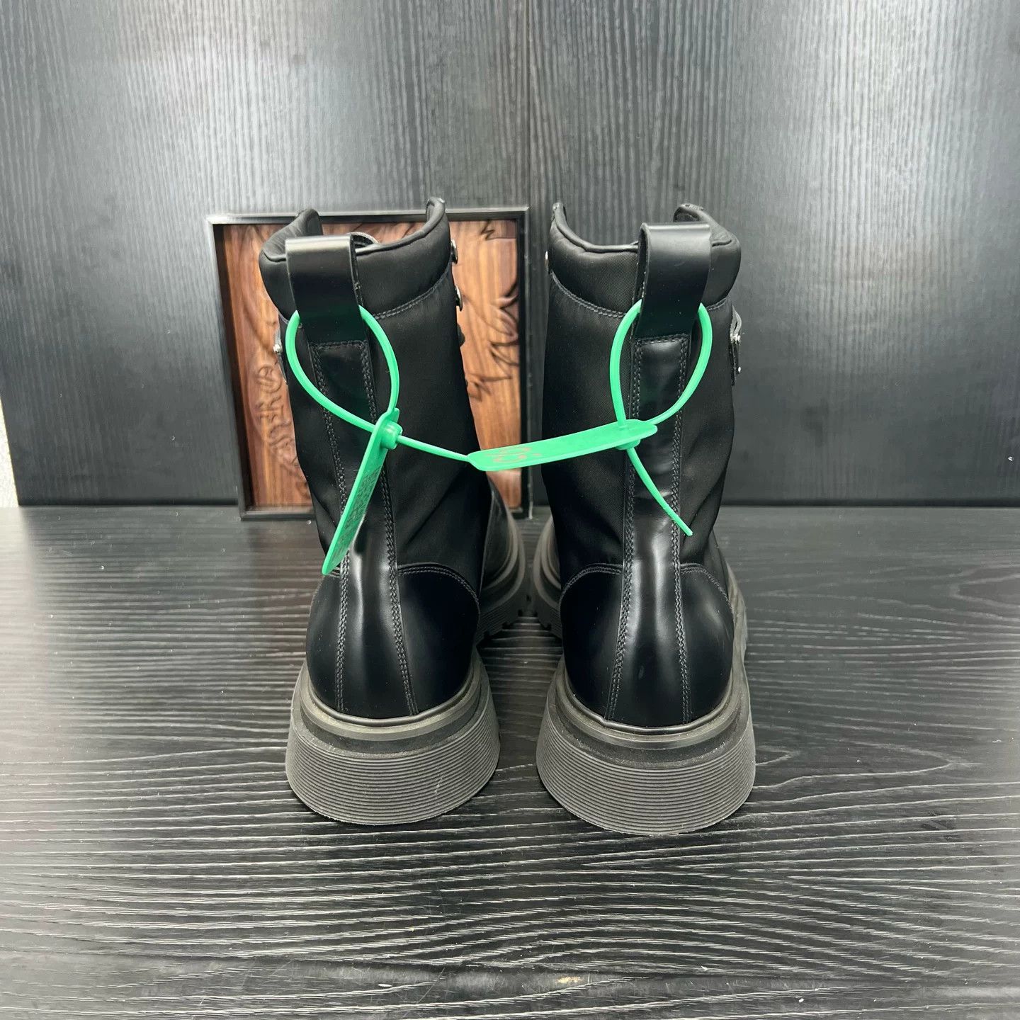 Prada Prada Black Martin Boots Triangle Logo Size US 8.5 / EU 41-42 - 3 Thumbnail
