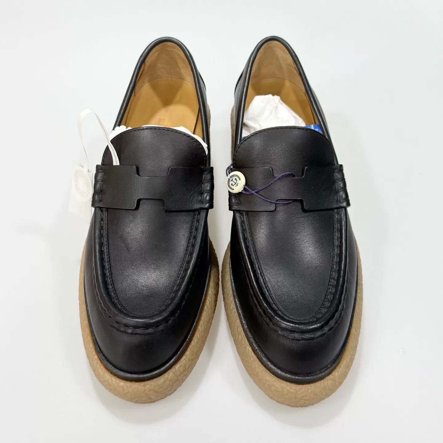 Hermes Hermes Black Leather Loafers Gold Buckle Size US 6 / IT 36 - 4 Thumbnail