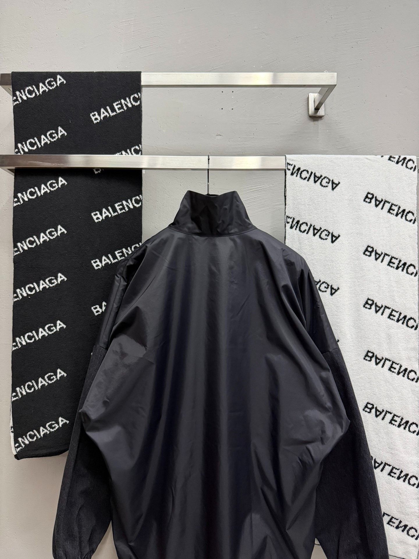 Balenciaga Balenciaga Gray Spliced Denim Jacket Size S / US 4 / IT 40 - 4 Thumbnail