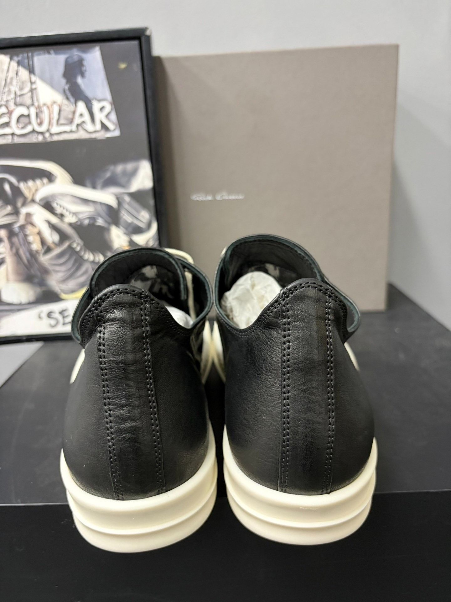 Rick Owens Rick Owens Black White Low-Top Sneakers Size US 5 / EU 37 - 7 Thumbnail