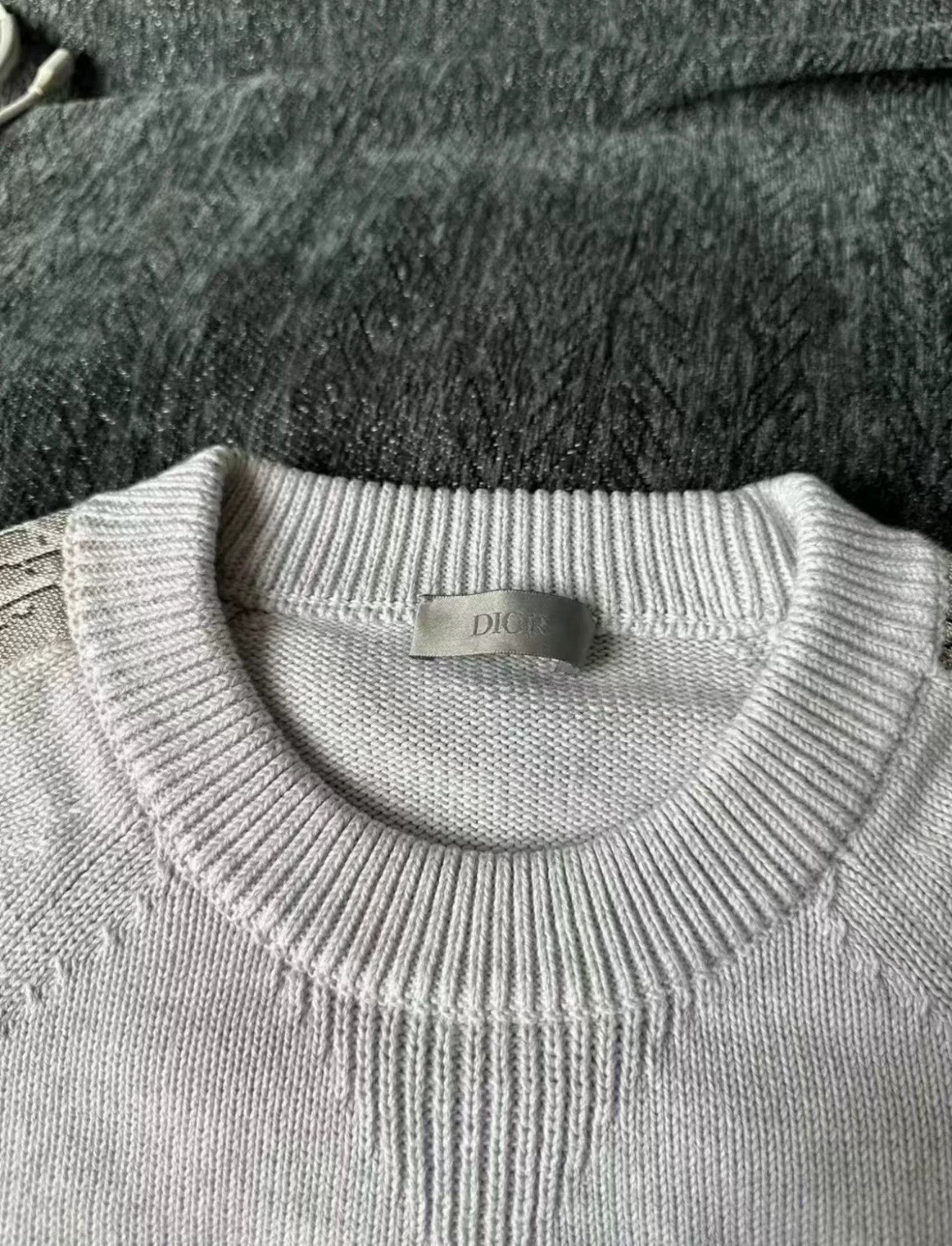 Dior Dior Light Gray Side Monogram Sweater Size XS / US 0-2 / IT 36-38 - 3 Thumbnail