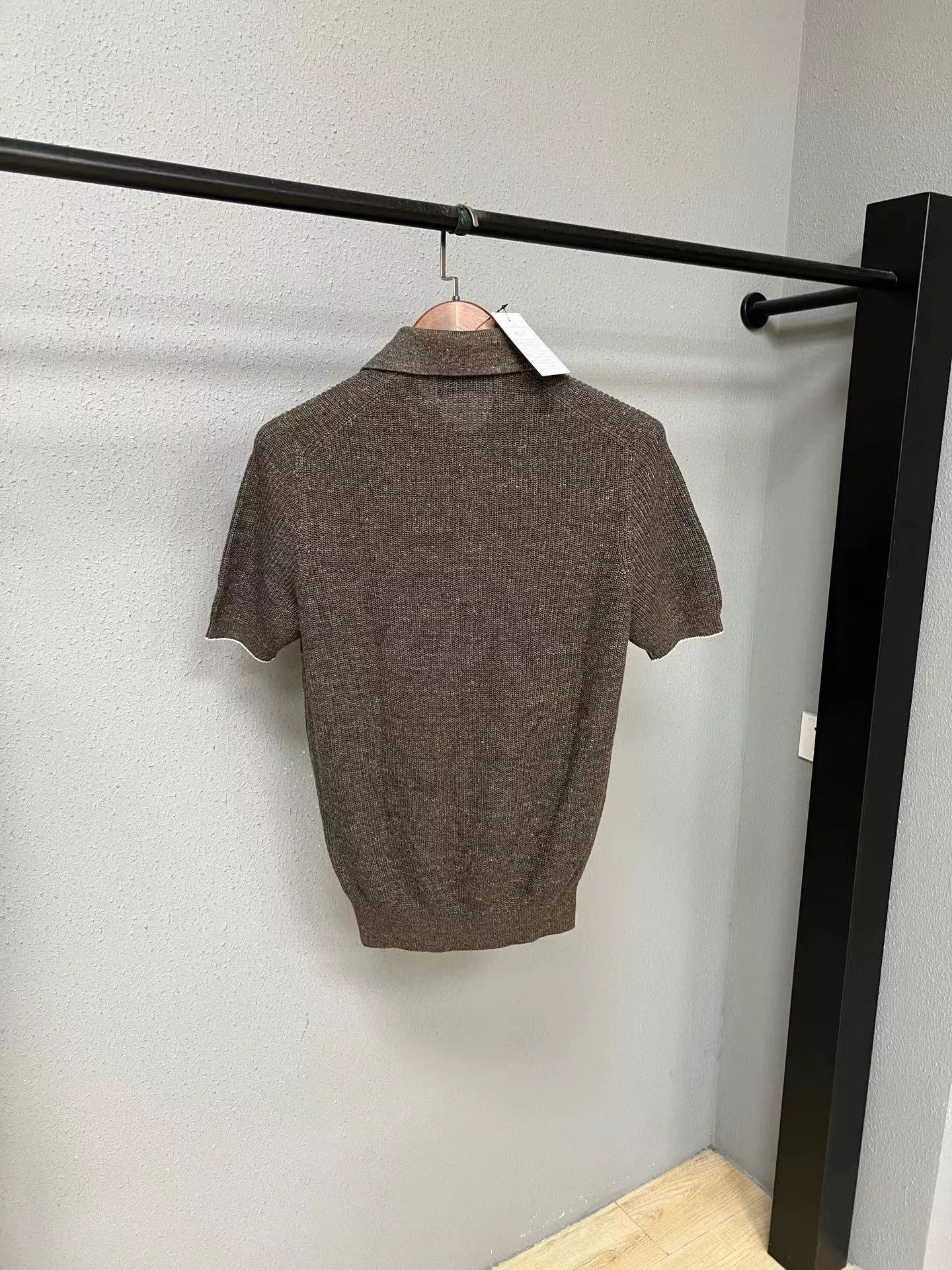 Brunello Cucinelli Brunello Cucinelli Short-Sleeve Knit Polo Size US M / EU 48-50 / 2 - 2 Thumbnail