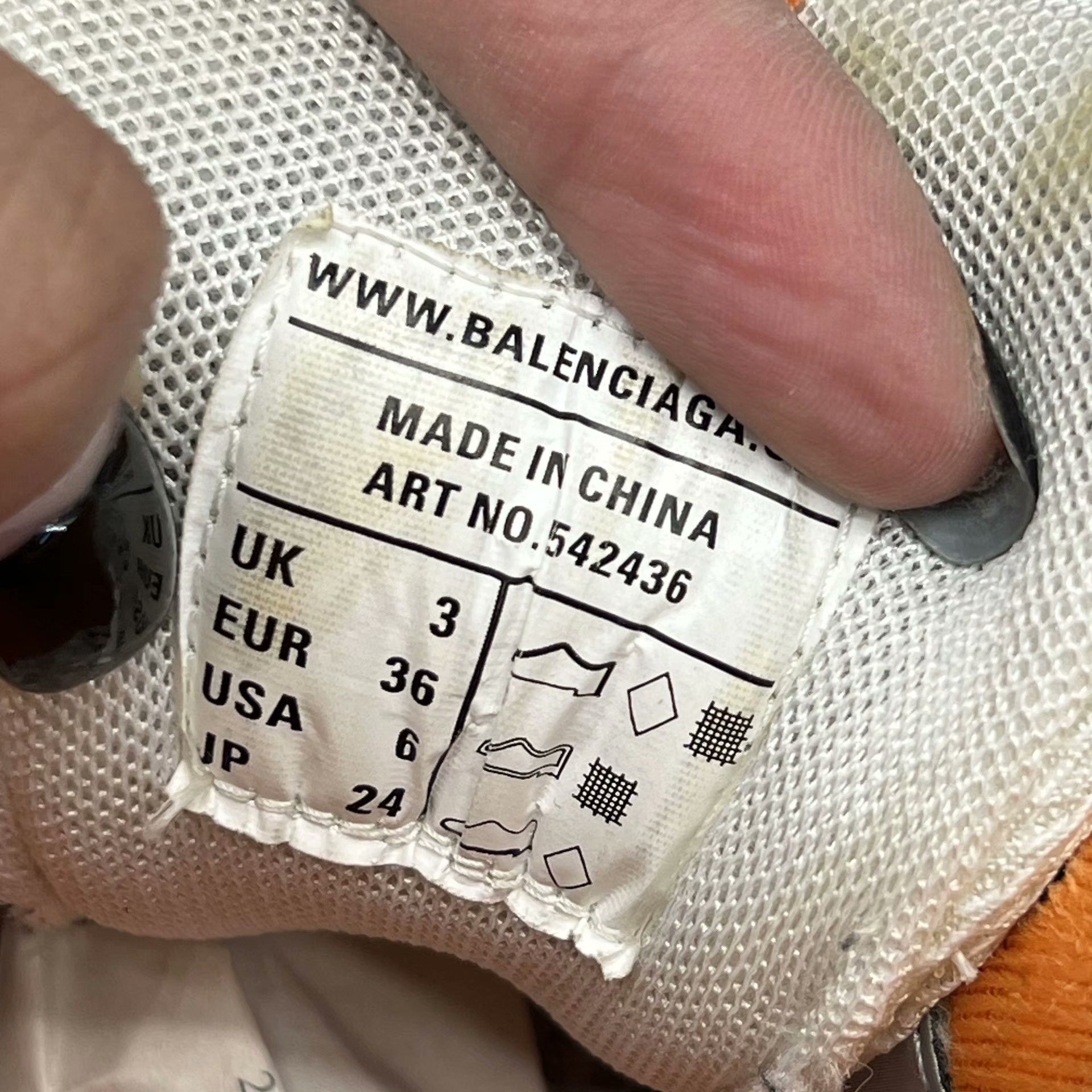 Balenciaga Balenciaga Track White Orange Sneakers Size US 5 / IT 35 - 7 Thumbnail