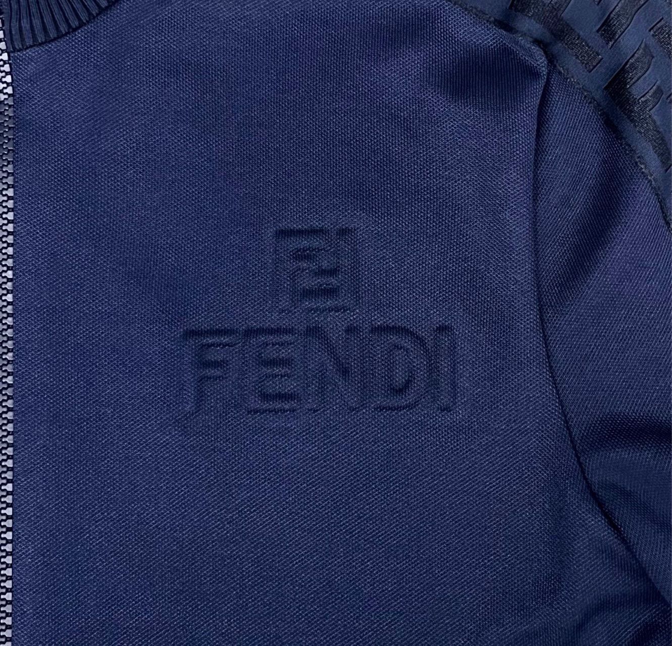 Fendi Fendi Navy Blue Embossed Double F Jacket Size S / US 4 / IT 40 - 4 Thumbnail