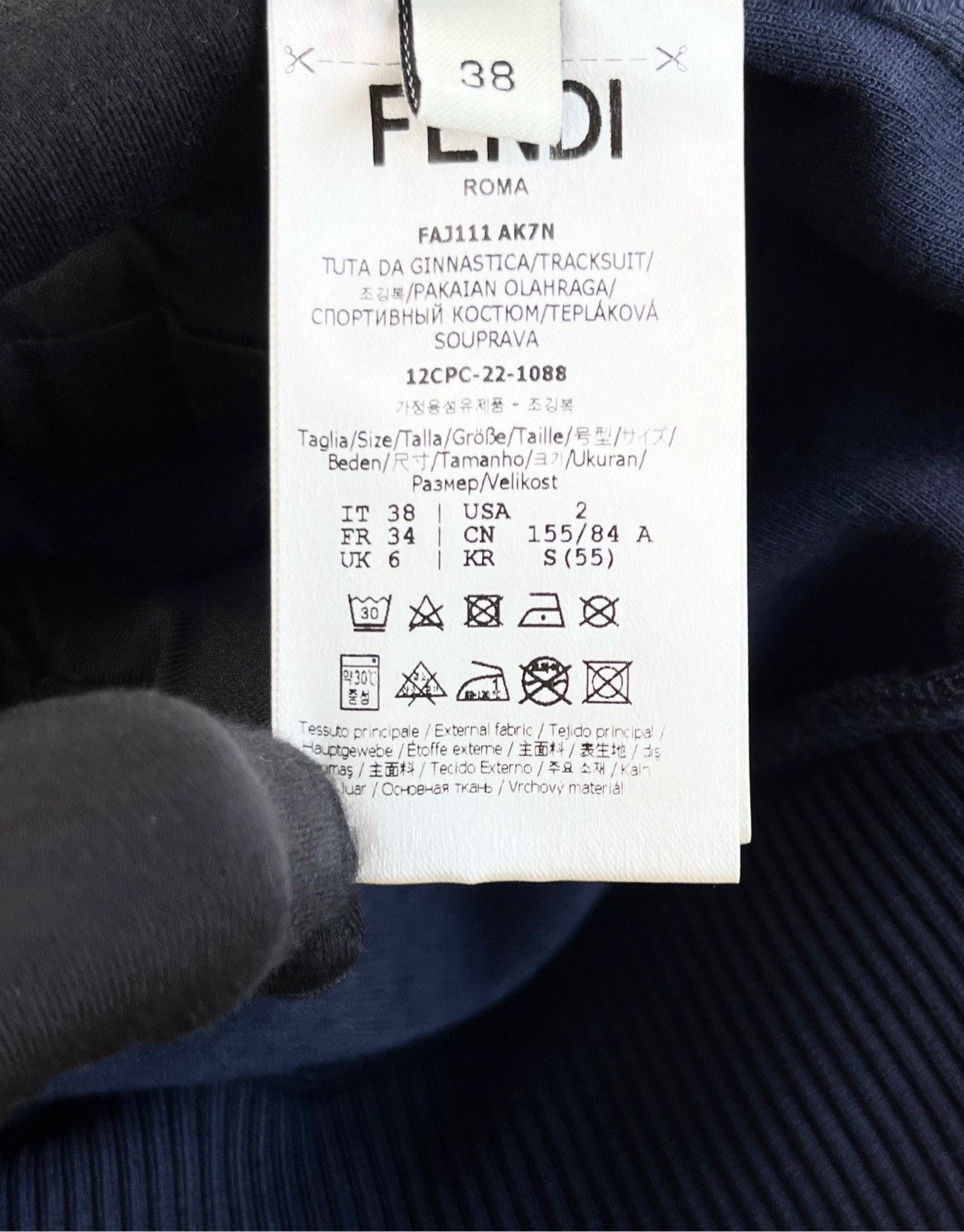 Fendi Fendi Navy Blue Embossed Double F Jacket Size S / US 4 / IT 40 - 3 Thumbnail