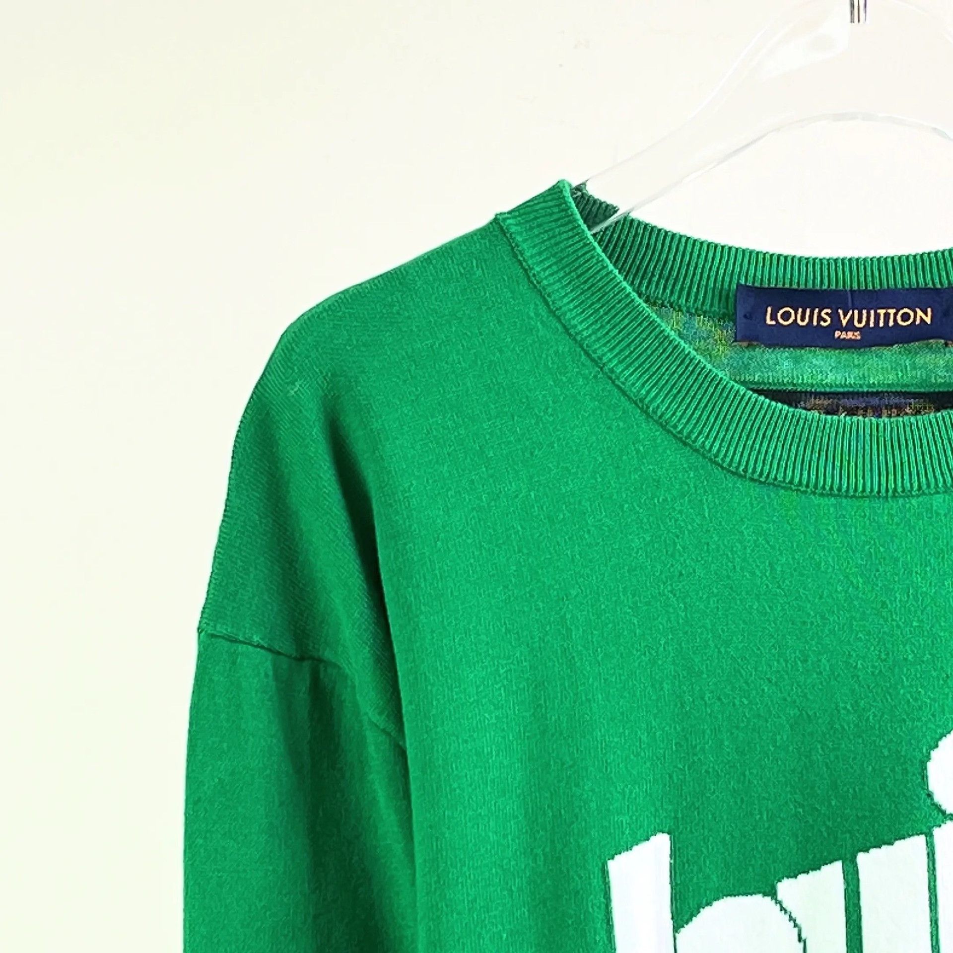 Louis Vuitton Louis Vuitton Green Knit Logo Short-Sleeve Top Size US M / EU 48-50 / 2 - 3 Thumbnail