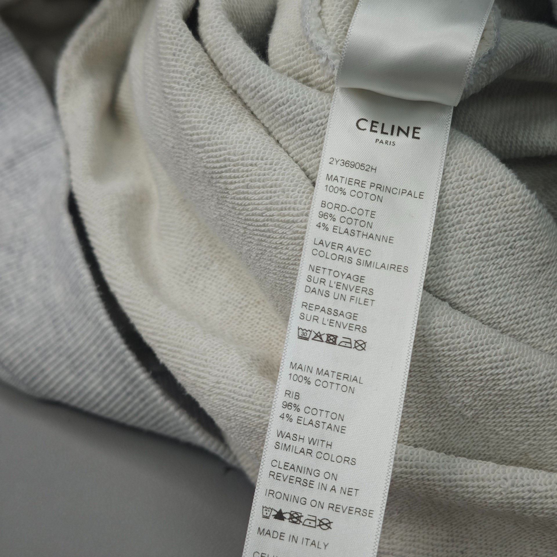 Celine Celine Gray Large Logo Hoodie Size US M / EU 48-50 / 2 - 7 Thumbnail