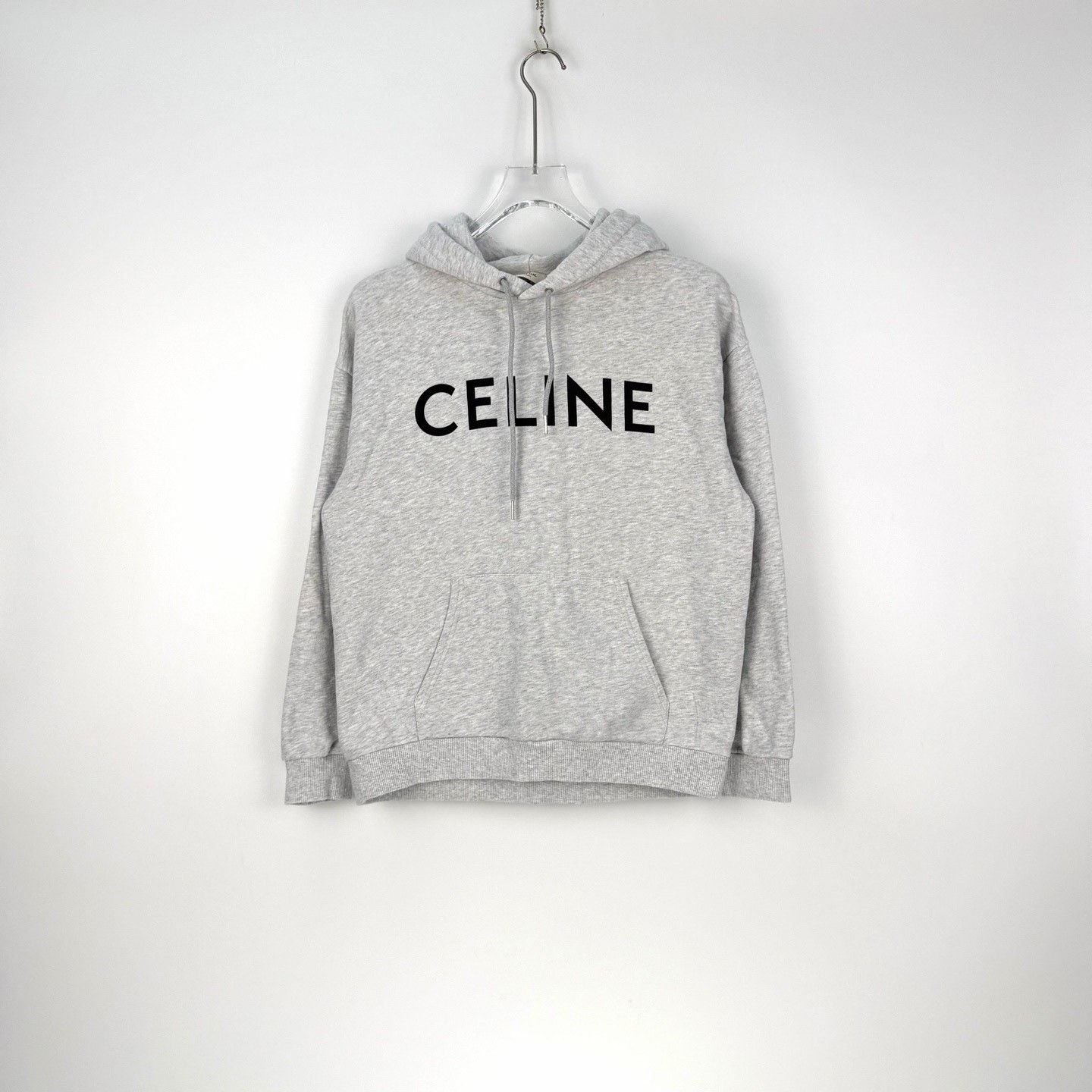 Celine Celine Gray Large Logo Hoodie Size US M / EU 48-50 / 2 - 3 Thumbnail