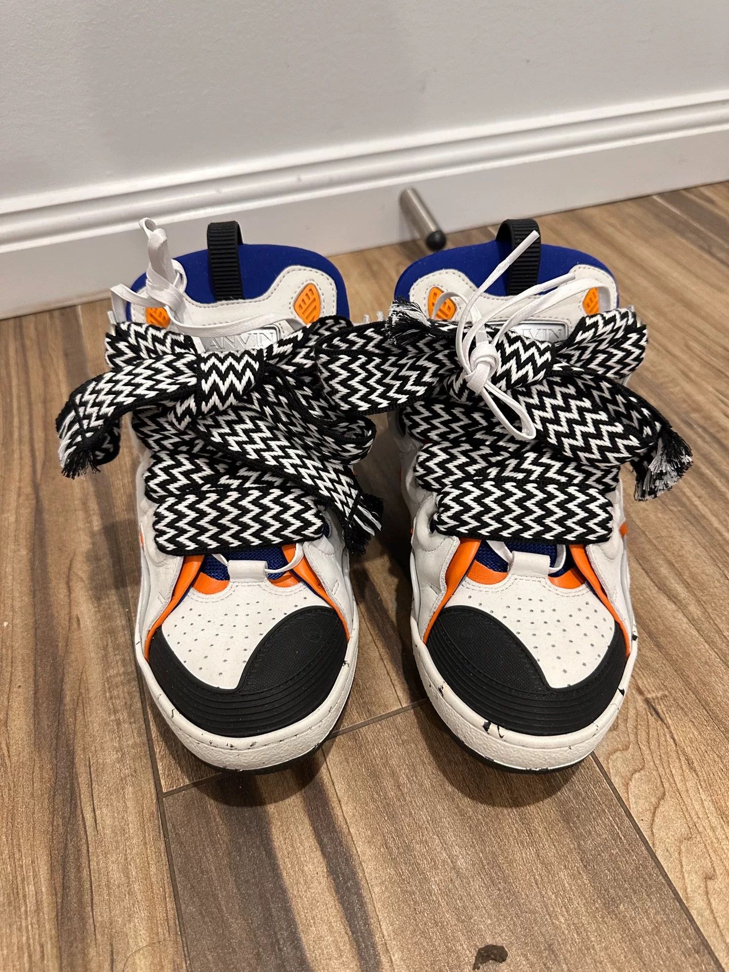 Lanvin Lanvin Men's Blue White Bread Sneakers Size US 10 / EU 43 - 2 Thumbnail