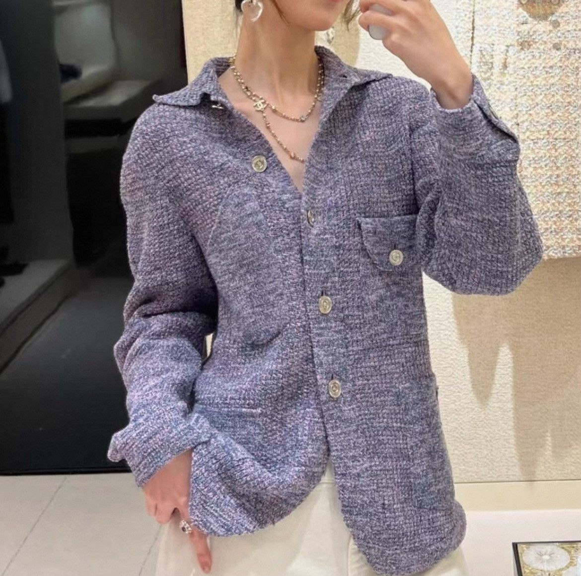 Chanel Chanel 25P Embroidered Knit Cardigan Size XS / US 0-2 / IT 36-38 - 6 Thumbnail