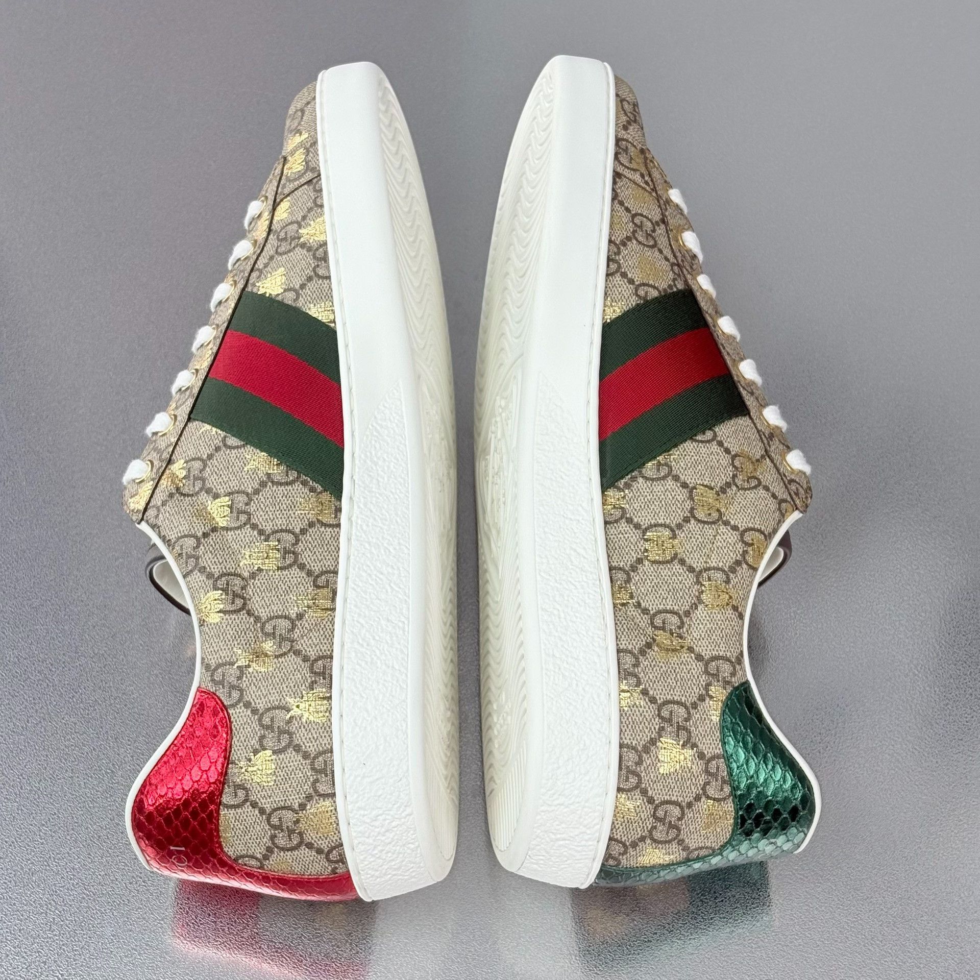 Gucci Gucci Ace Gold Bee Sneakers Size US 11.5 / EU 44-45 - 5 Thumbnail