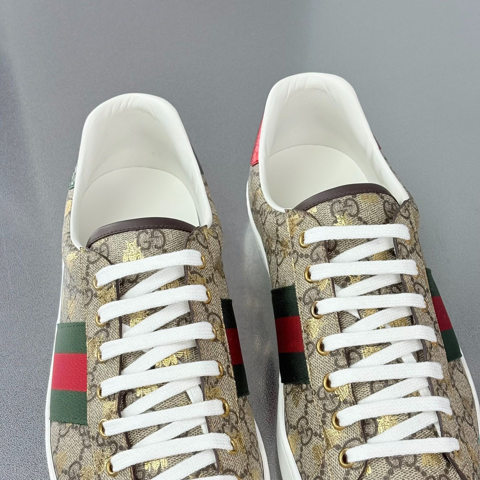Gucci Gucci Ace Gold Bee Sneakers Size US 11.5 / EU 44-45 - 3 Thumbnail