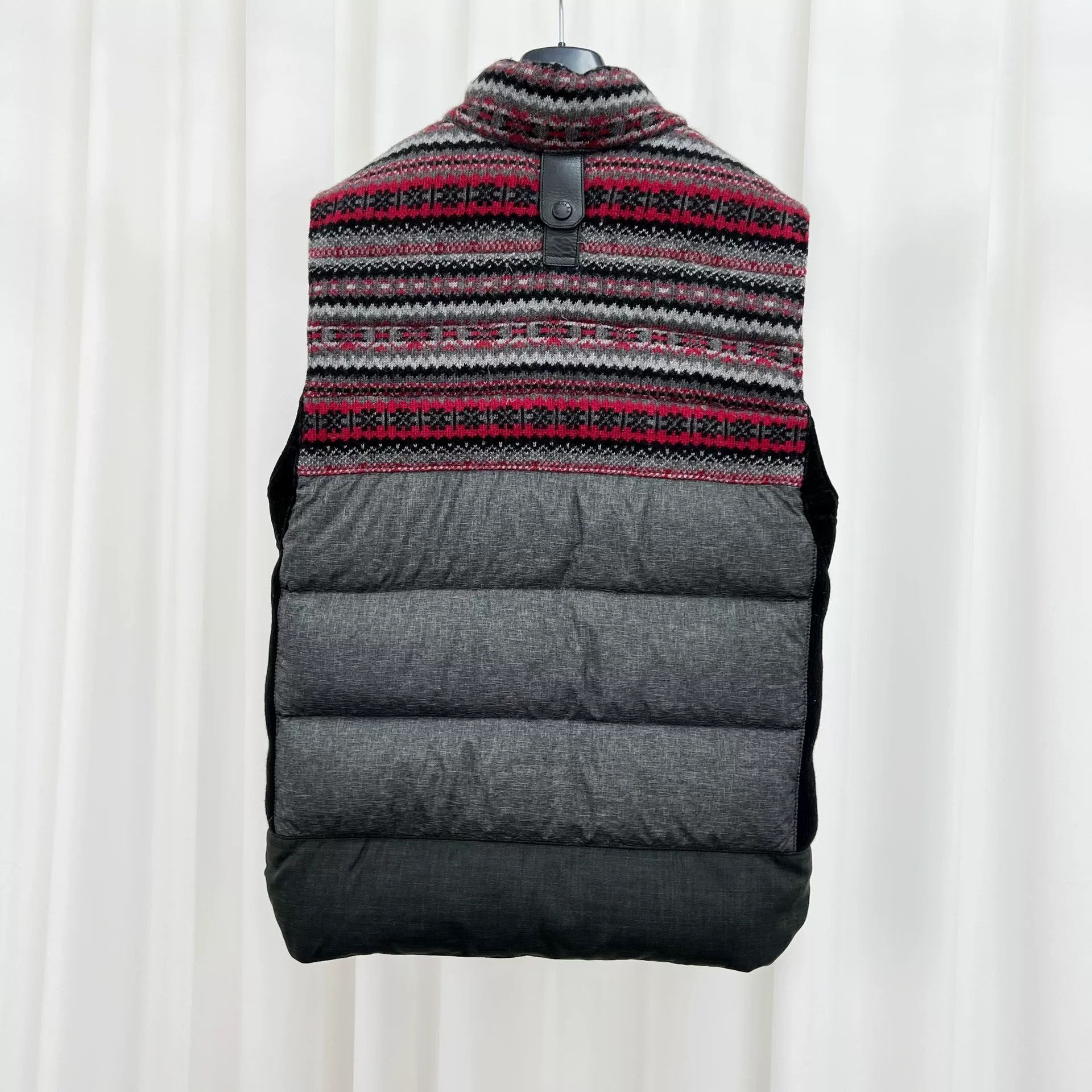 Moncler Moncler Quilted Down Vest with Striped Collar Size US M / EU 48-50 / 2 - 2 Thumbnail