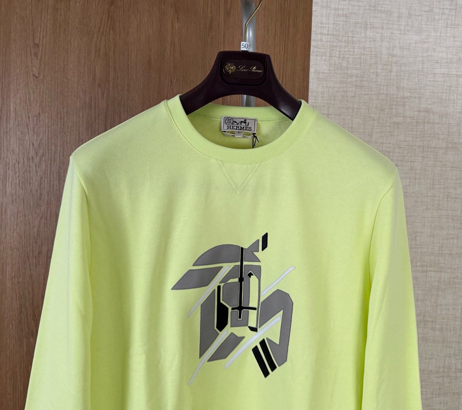 Hermes Hermes Men's Yellow Logo Sweatshirt Size US S / EU 44-46 / 1 - 2 Thumbnail