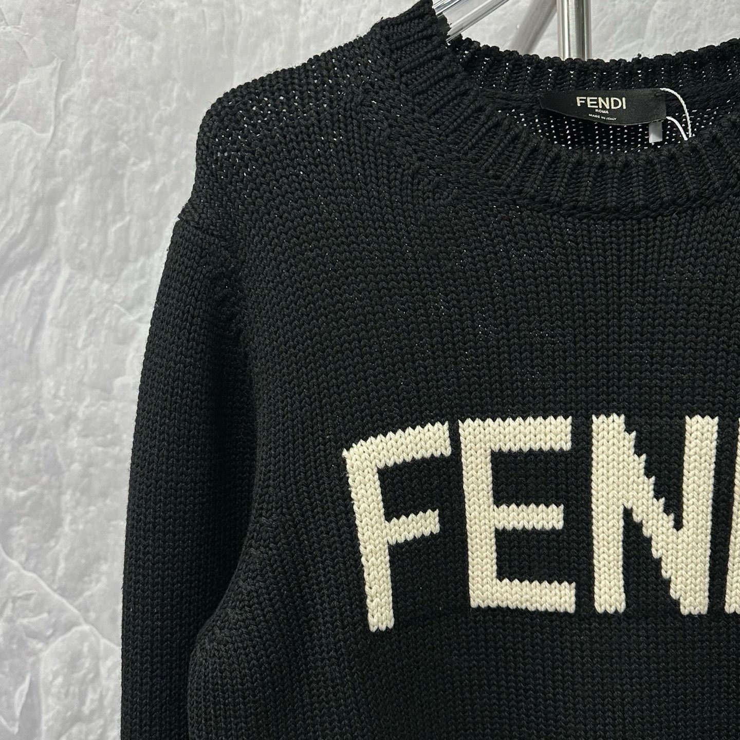 Fendi FENDI Logo Jacquard Wool Sweater Size US M / EU 48-50 / 2 - 3 Thumbnail