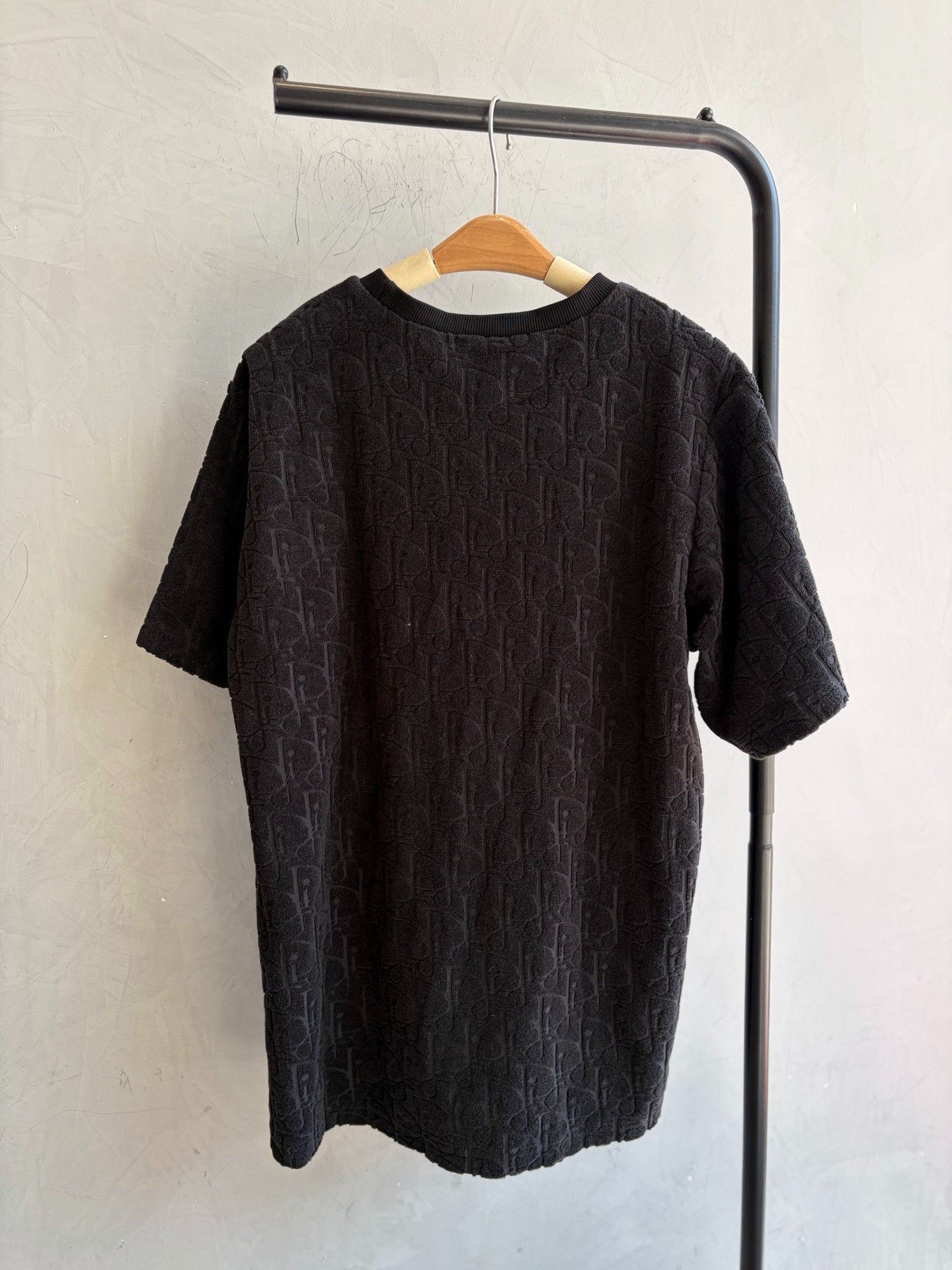 Dior Dior Black Terry Cloth Embossed Logo Tee Size US S / EU 44-46 / 1 - 4 Thumbnail