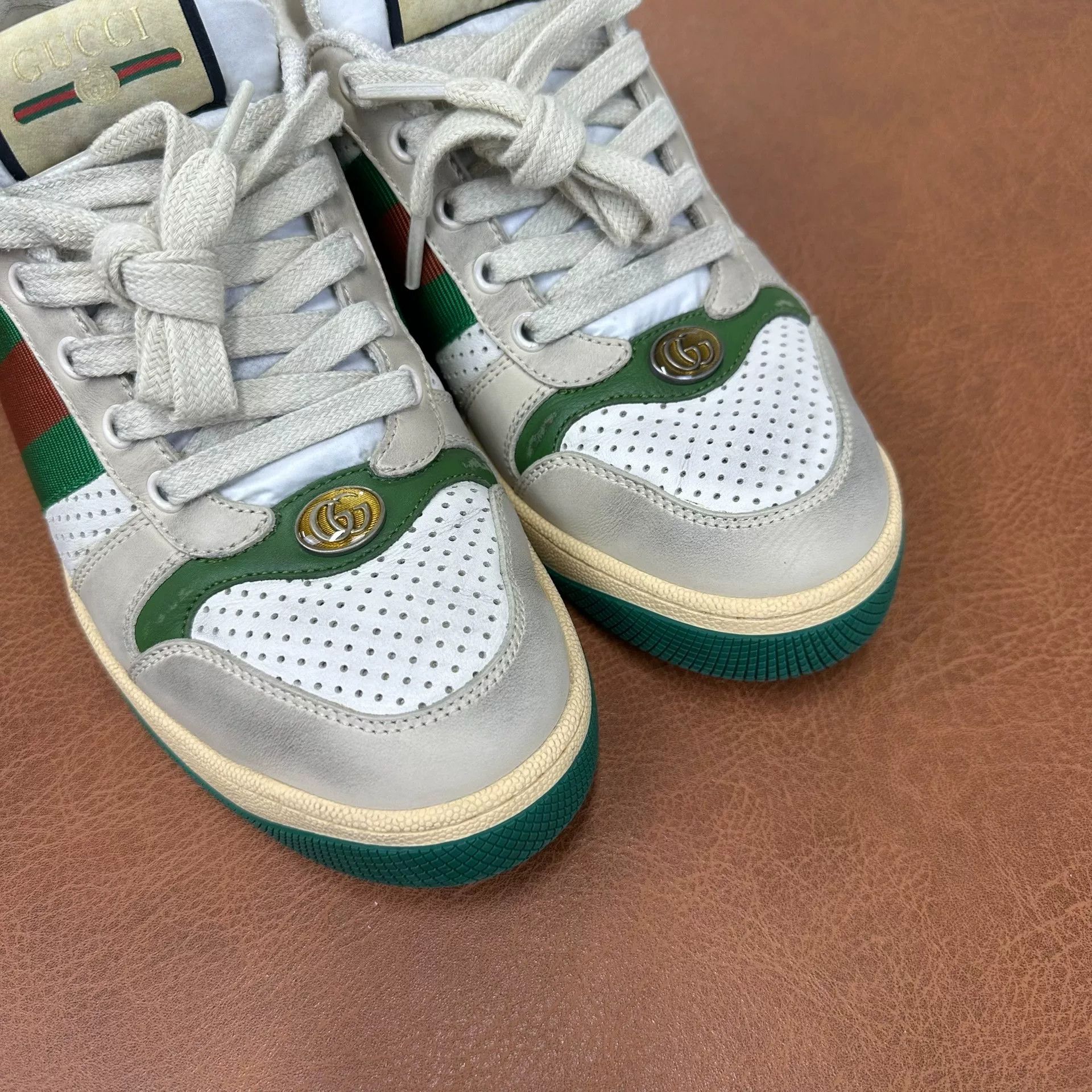 Gucci Gucci Green Lowtop Sneakers 7 Men Size US 7 / EU 40 - 8 Thumbnail