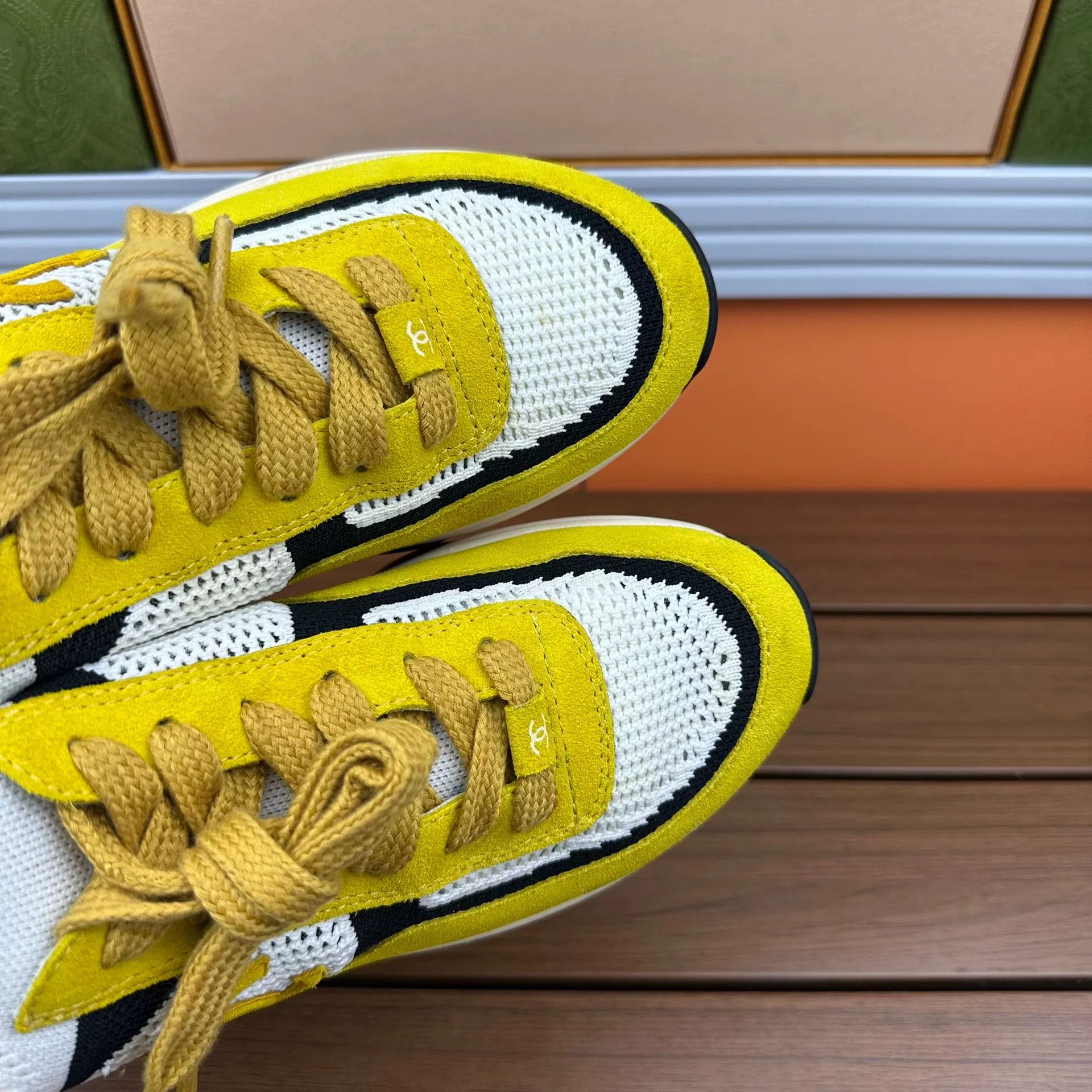 Chanel Chanel Casual Yellow Lowtop Sneakers it_37 Women Size US 7 / IT 37 - 7 Thumbnail