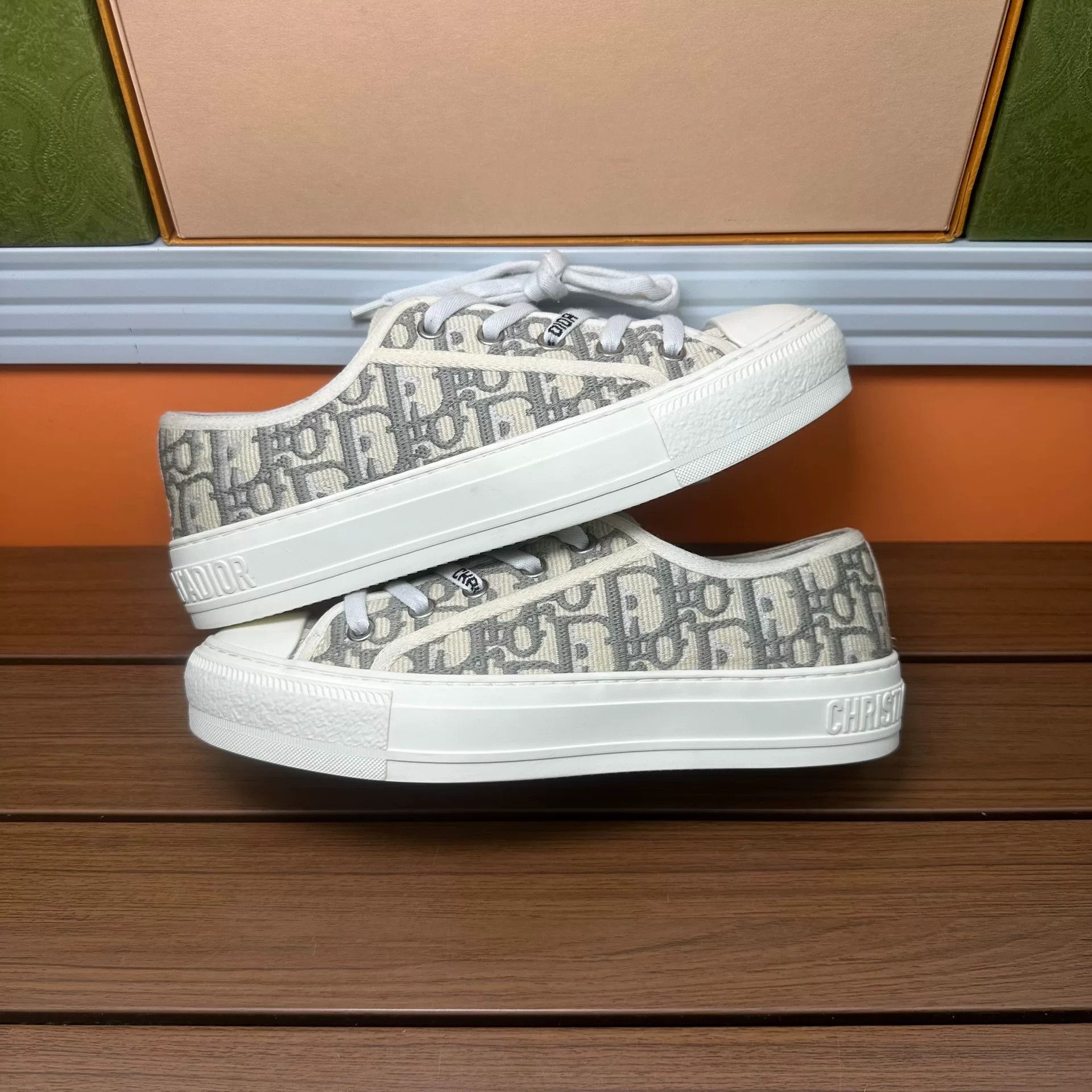 Dior Dior Gray Lowtop Sneakers it_36 Women Size US 6 / IT 36 - 2 Thumbnail